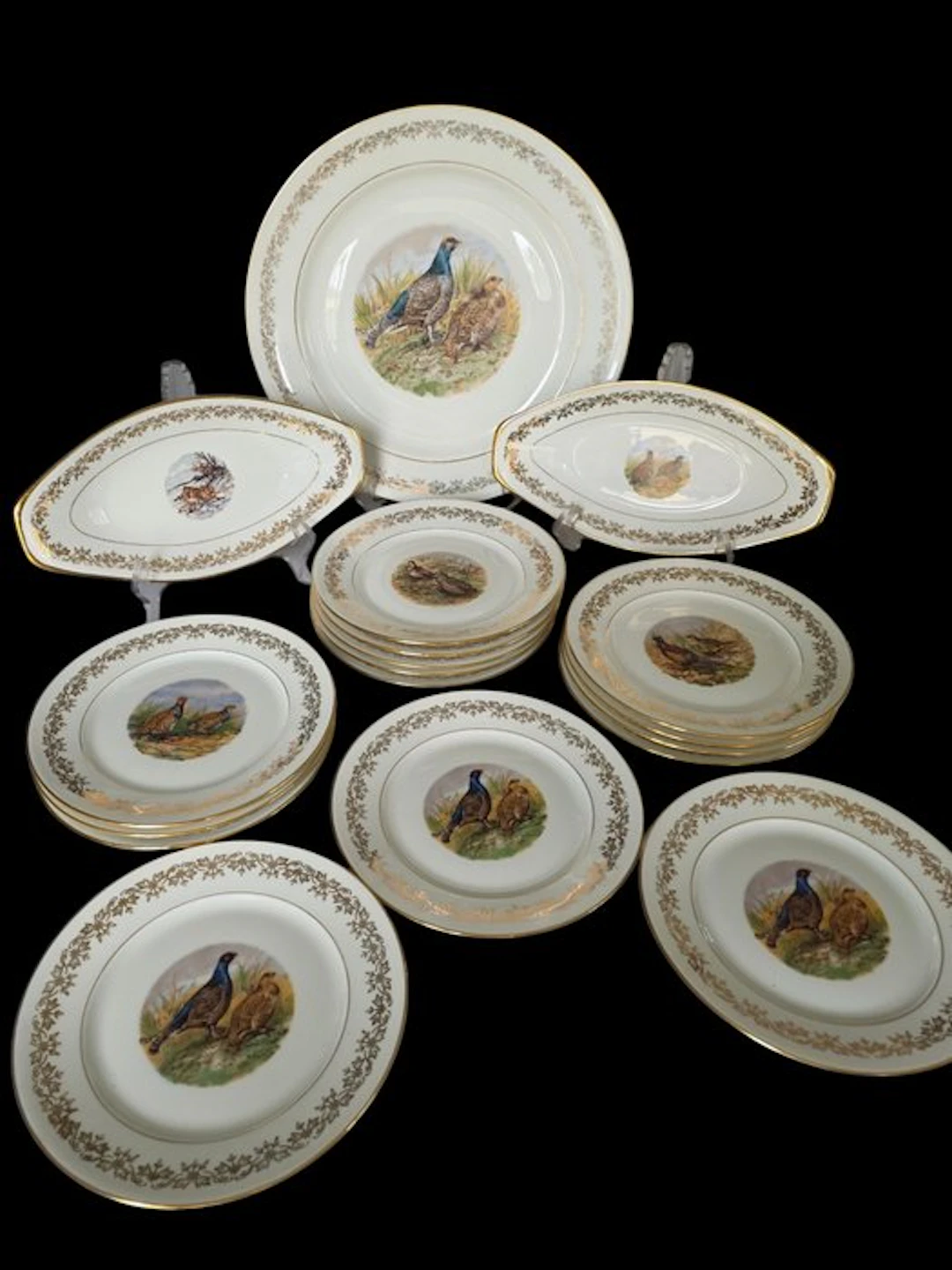 P.L Limoges France Gibier - Table service (18) - Genuine...