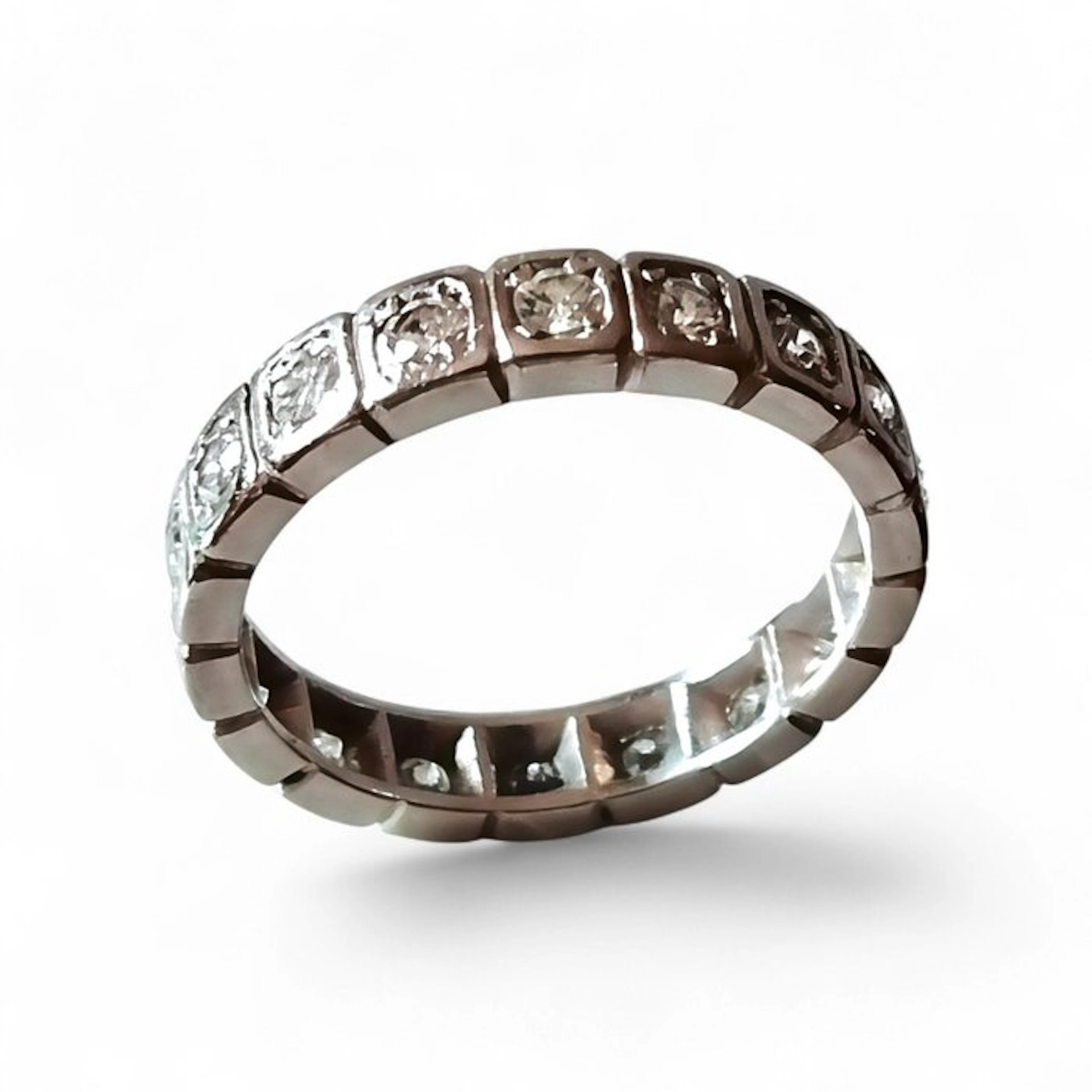 Eternity ring - 18 kt. White gold - Diamond