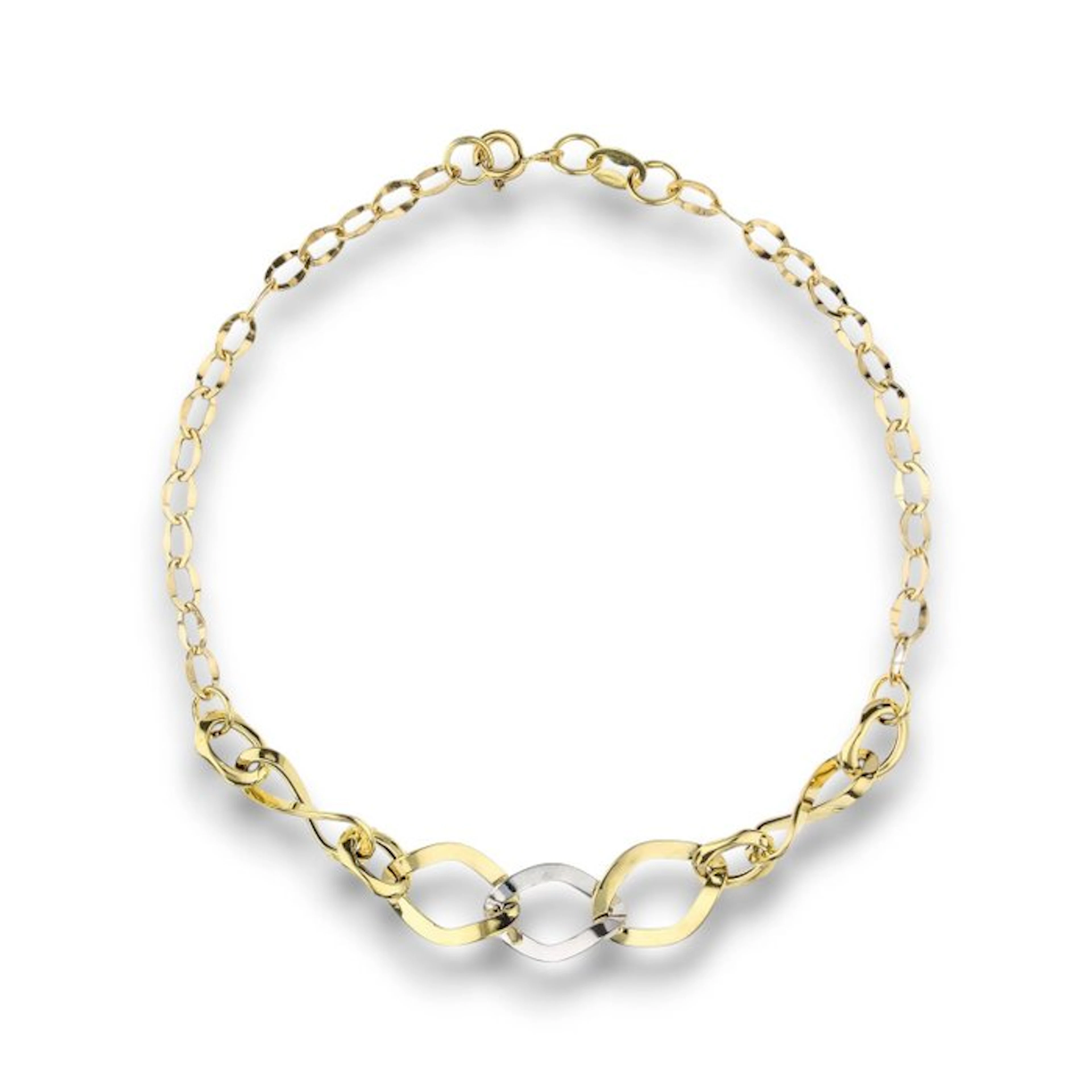 Bracelet - 18 kt. Yellow gold, White gold - Chain bracelet 2.6 g