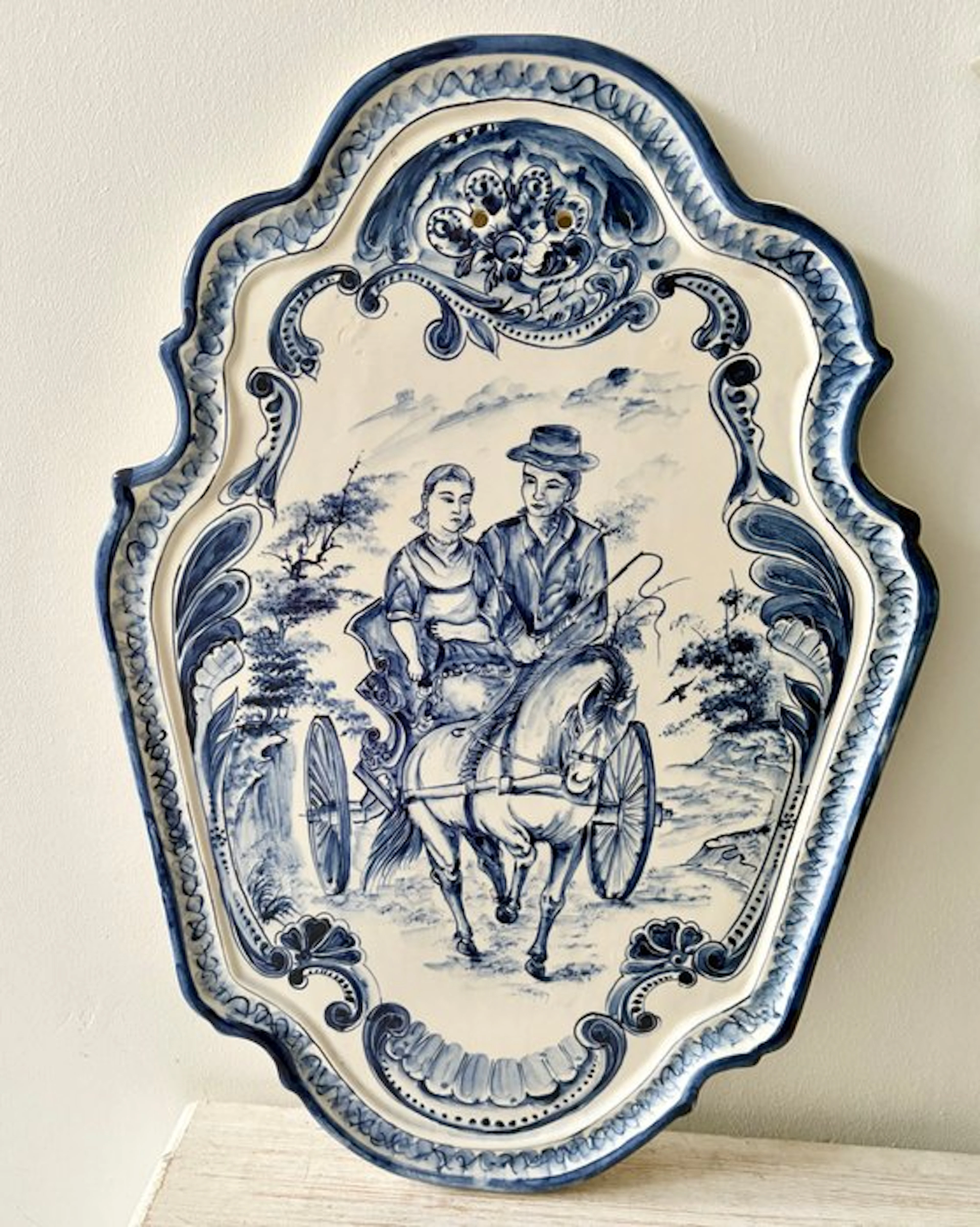 Wall plate - Ceramic - Makkumer Stil - 56.5 cm
