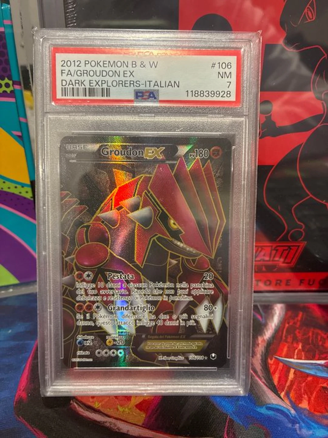 Pokémon - 1 Graded card - Groudon 106 Foil, Full art - PSA 7 - Black & White
