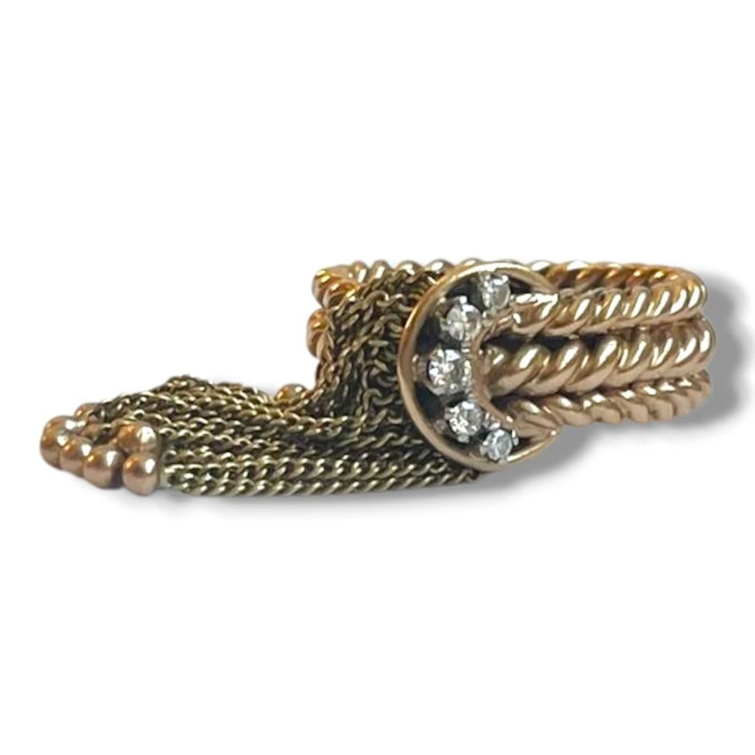 Ring - 18 kt. Yellow gold - 0.15ct. tw. Diamond (Natural)