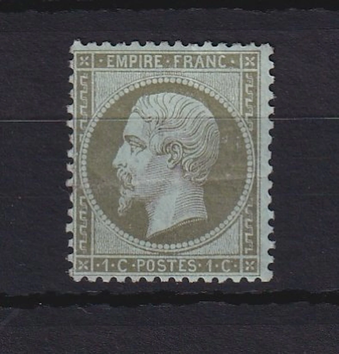 France 1862 - neuf, napoléon 1c vert olive - Yvert n°19