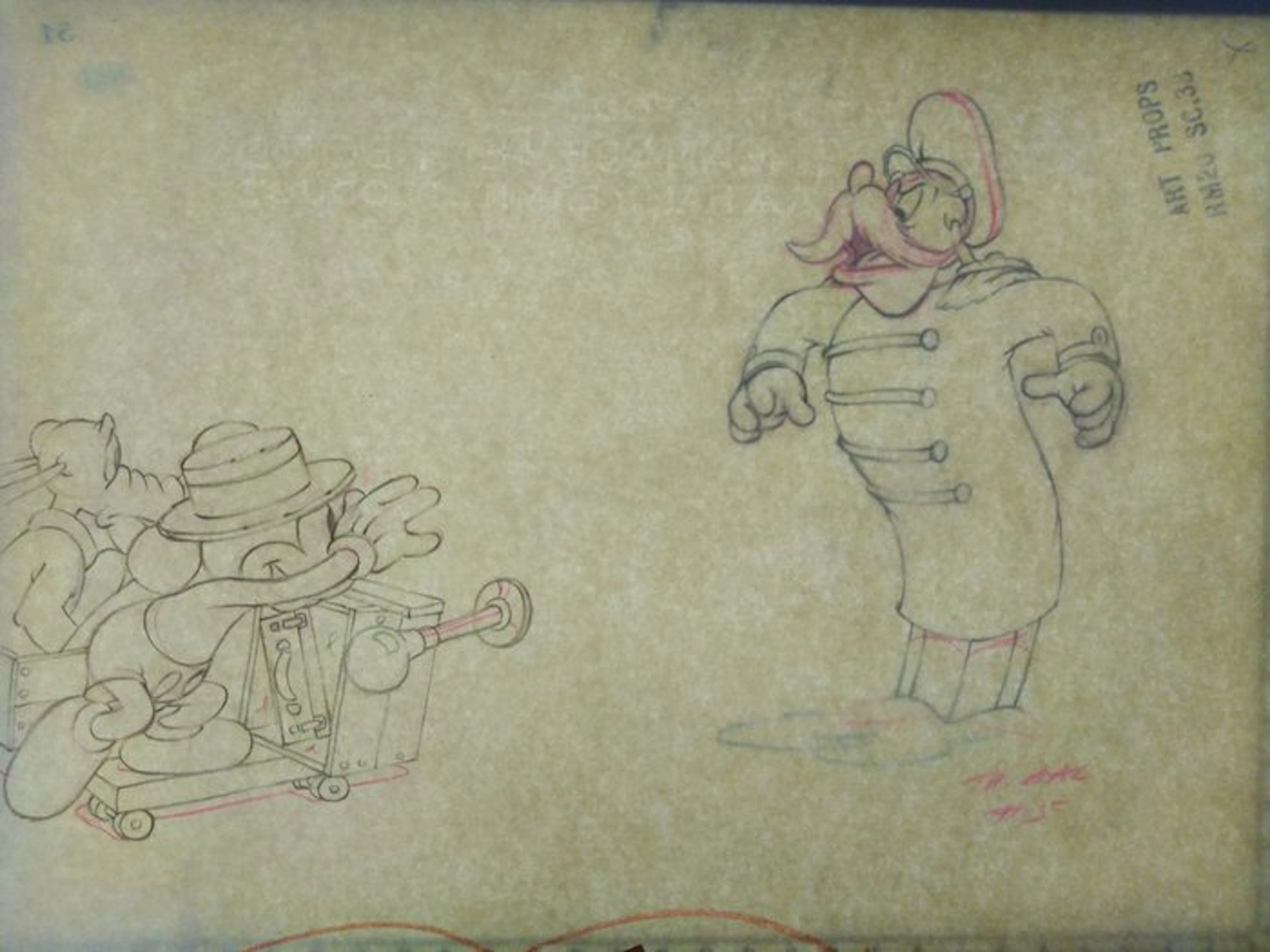 Walt Disney Productions - 2 Original Production Animation...