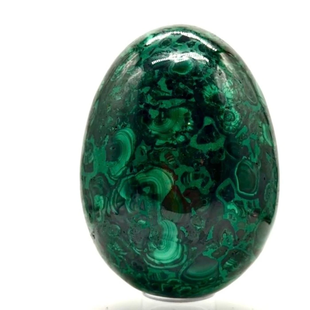 Large malachite egg - top-quality mineral Egg - Height...