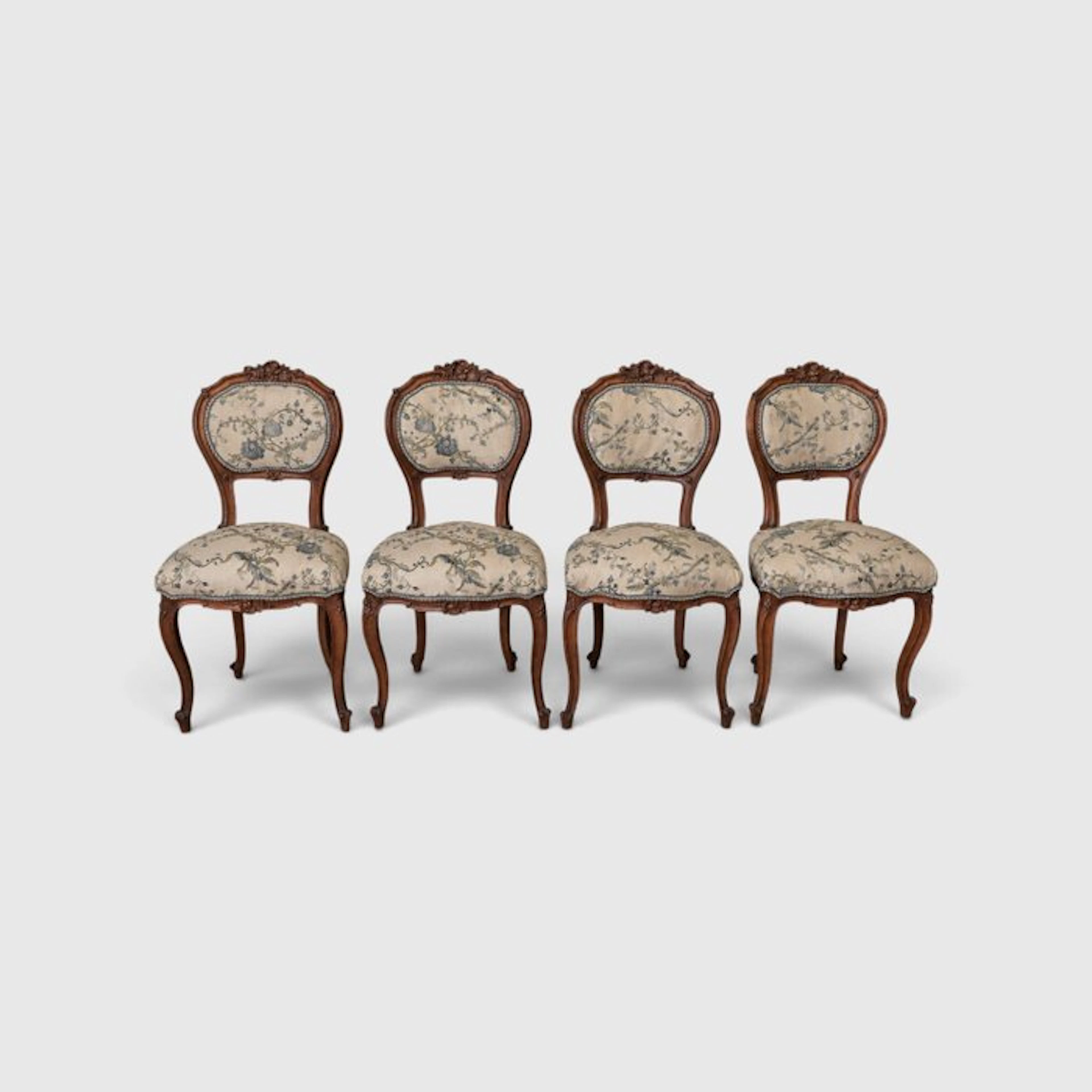 Chair (4) - Wood, Textile