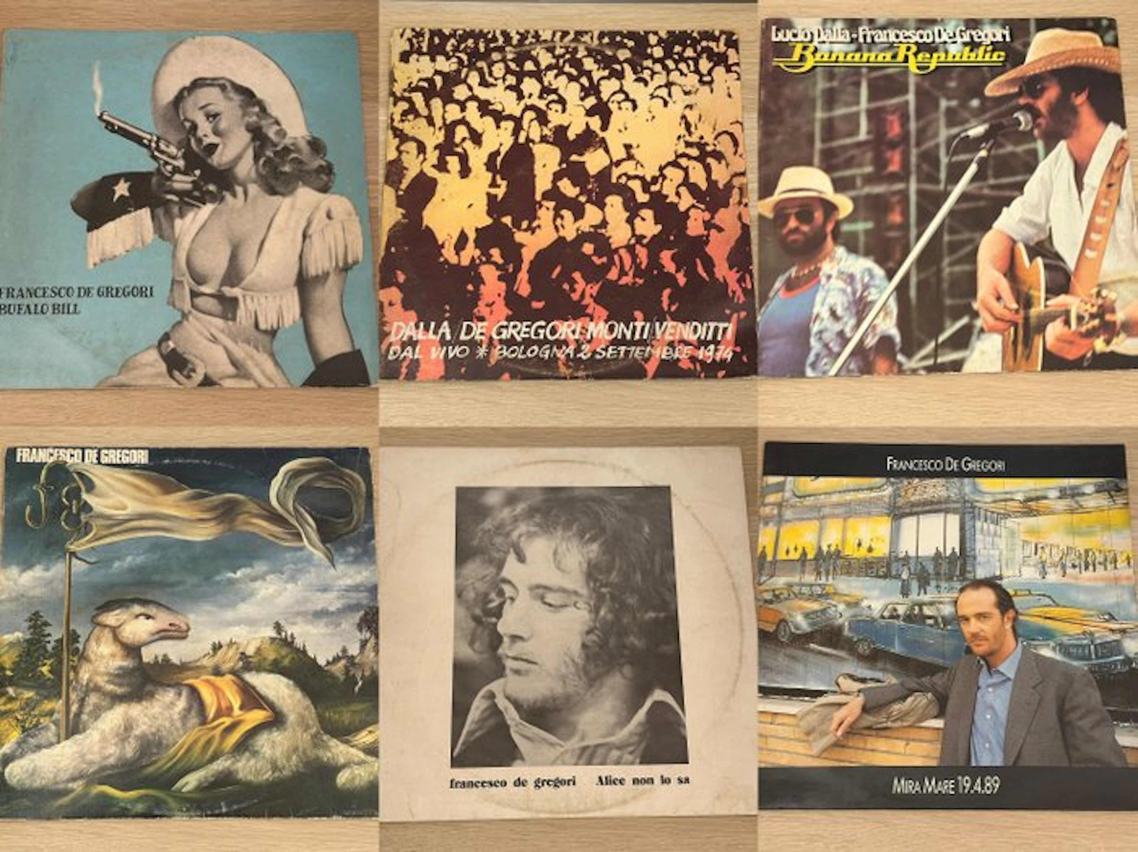 Francesco De Gregori - 6 x albums on vinyl - Multiple...