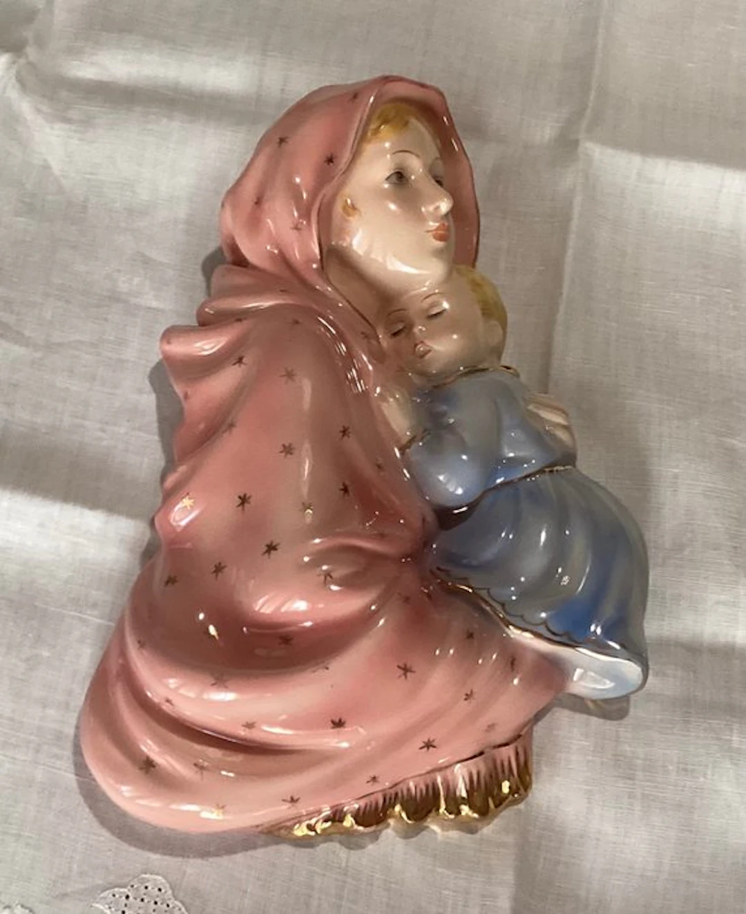 Sculpture, Madonna con Bambino Gesù - 26 cm - Porcelain