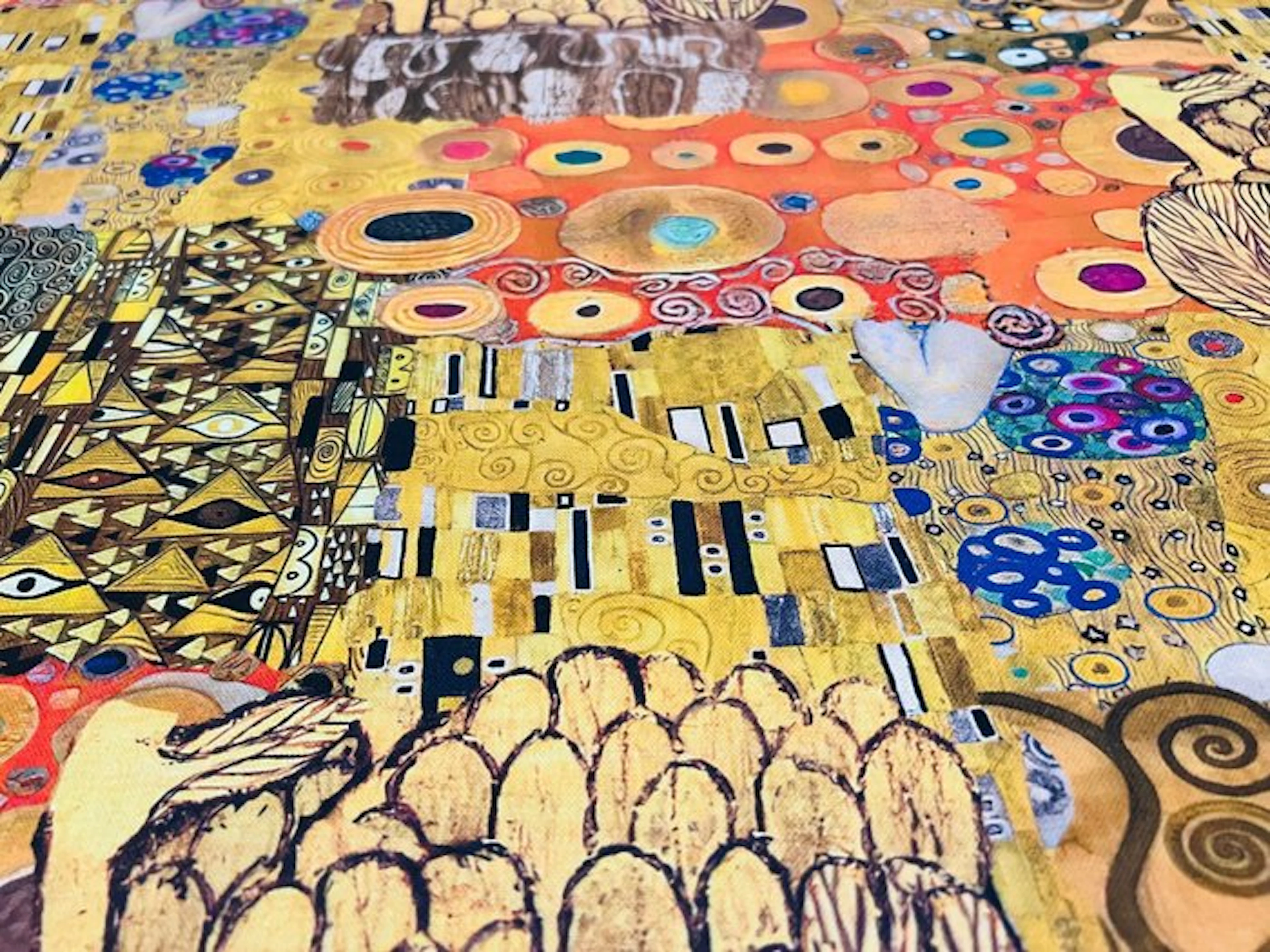 No reserve price!! Exclusive fabric in KLIMT STYLE-...