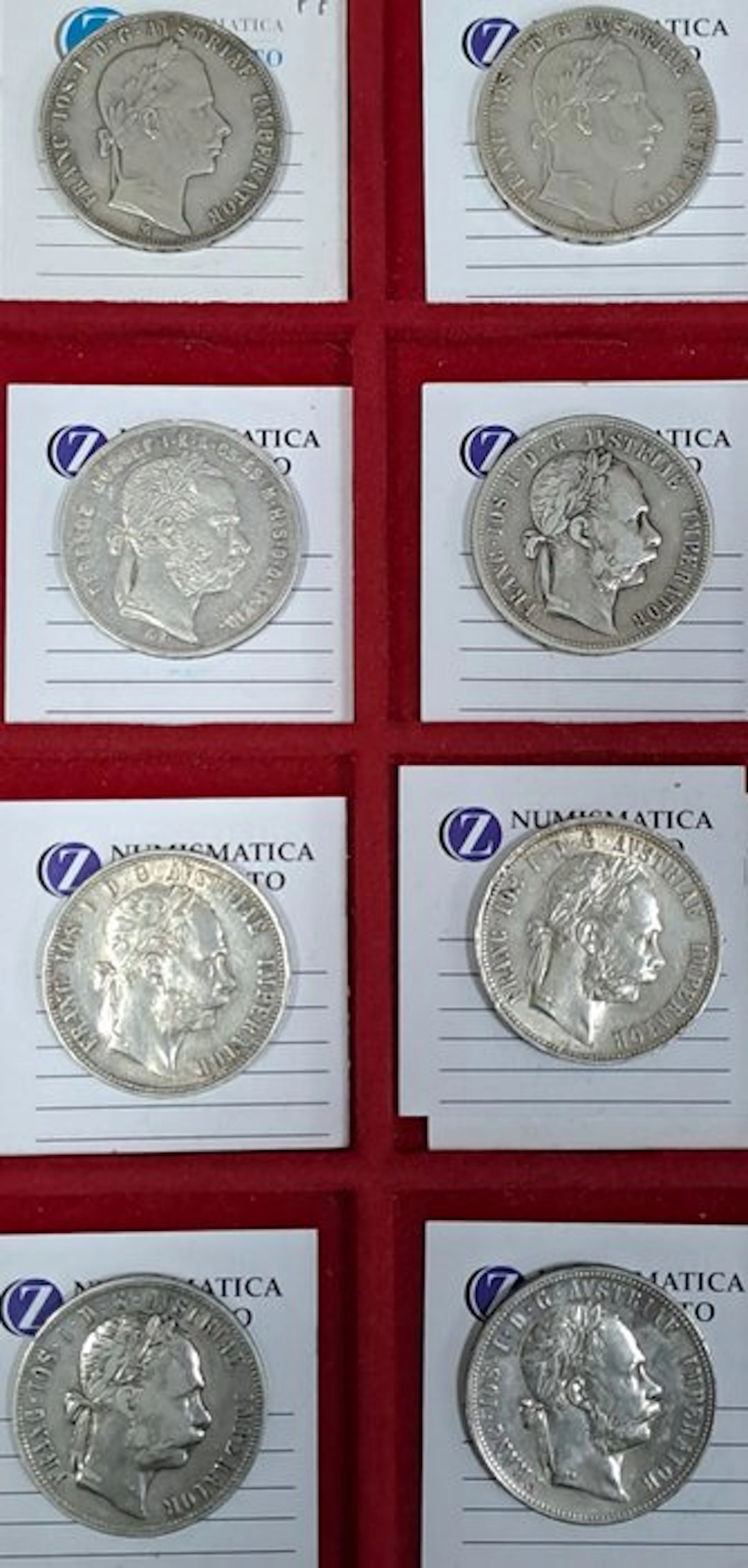 Austria. Franz Joseph I. Fiorino anni differenti