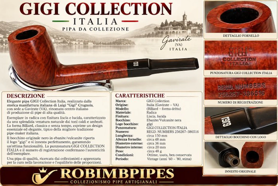 GIGI COLLECTION ITALIA - No reserve price - Pipe - Briar