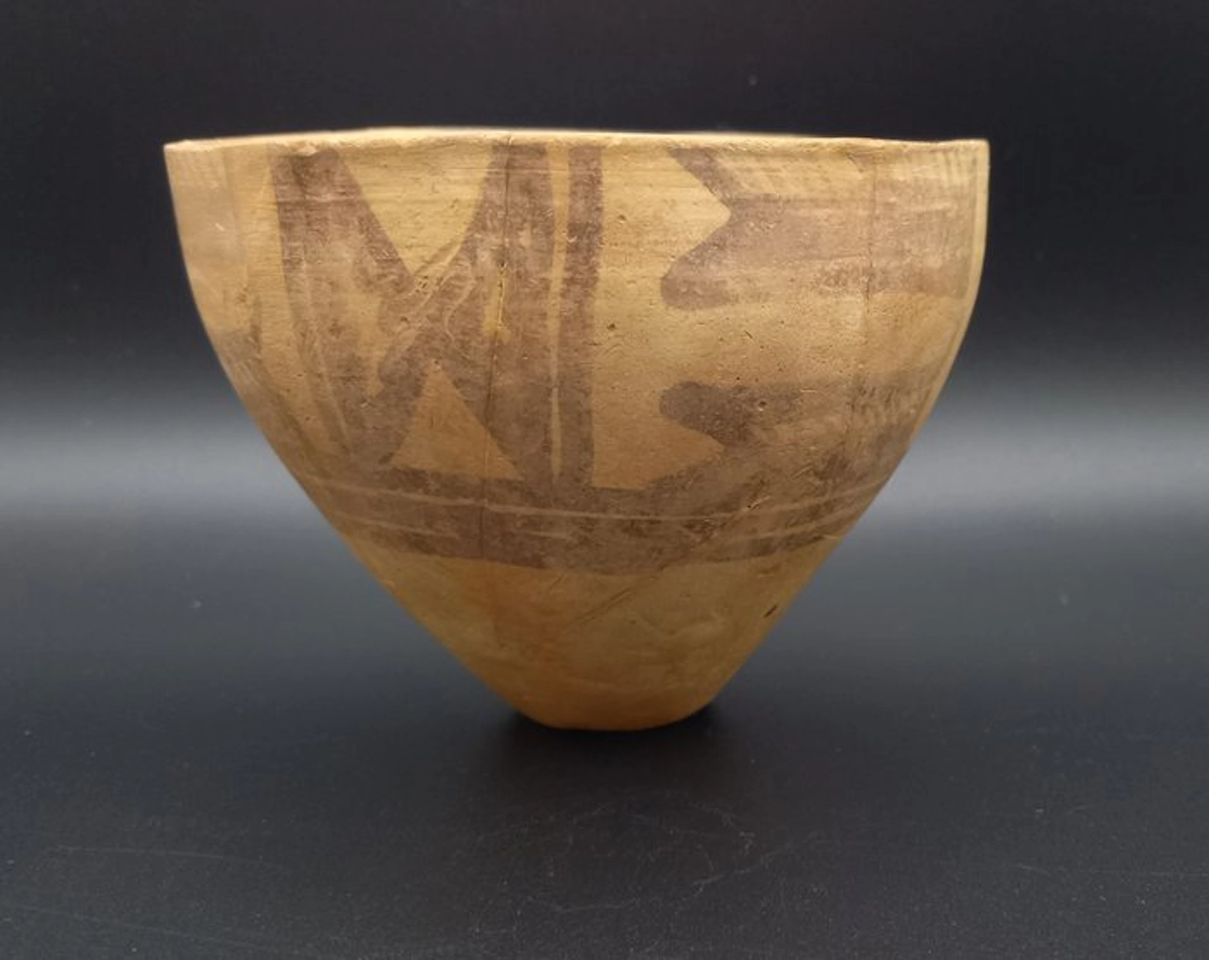 Indus Valley Terracotta Cups with geometric decoration. - 75 mm
