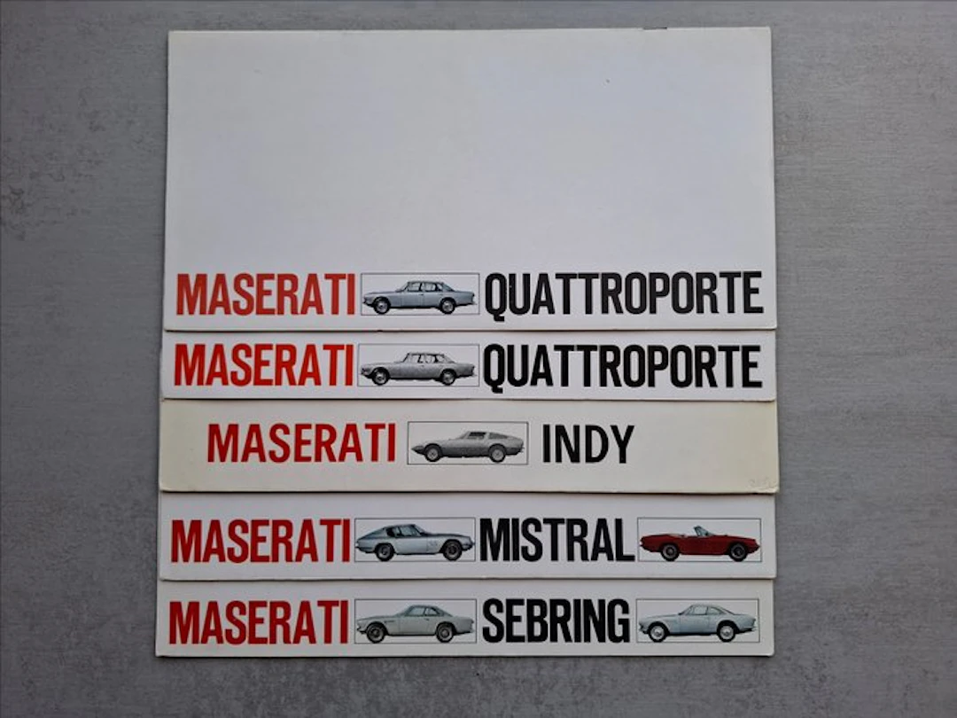 Brochure - Maserati - Sebring - Indy - Quattroporte - Mistral
