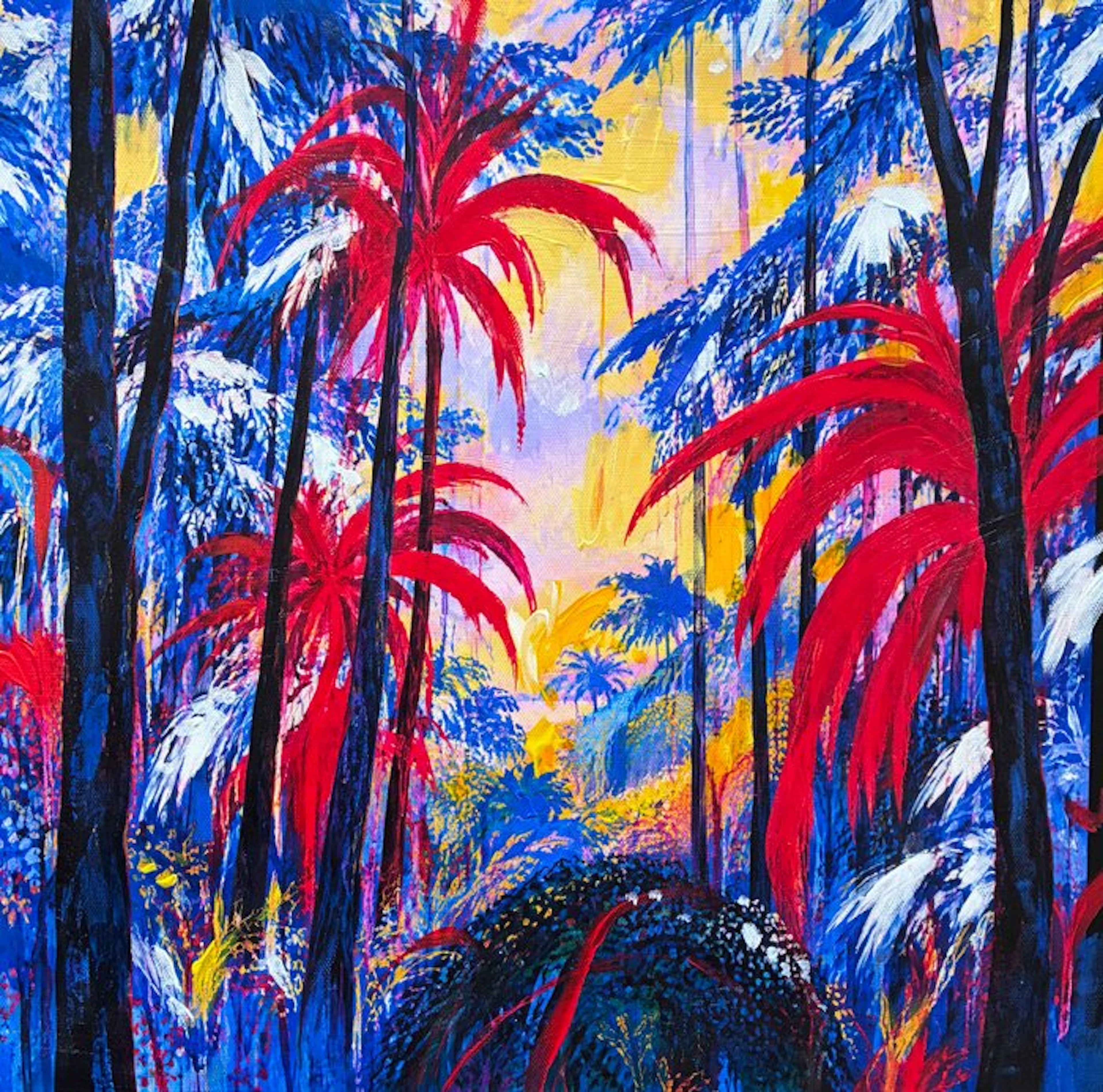 IRIS - Red Palms, Yellow Sky