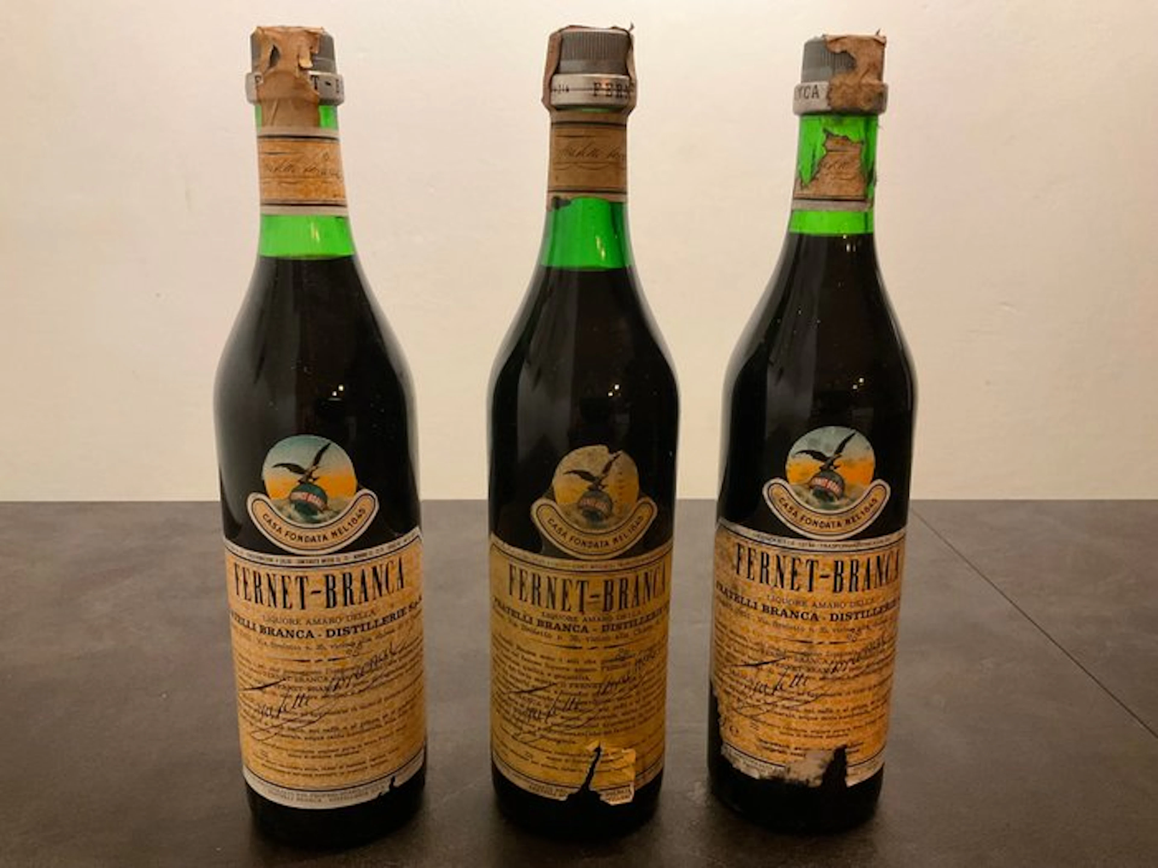 Fernet Branca - b. 1967, 1977, 1980s - 75cl - 3 bottles