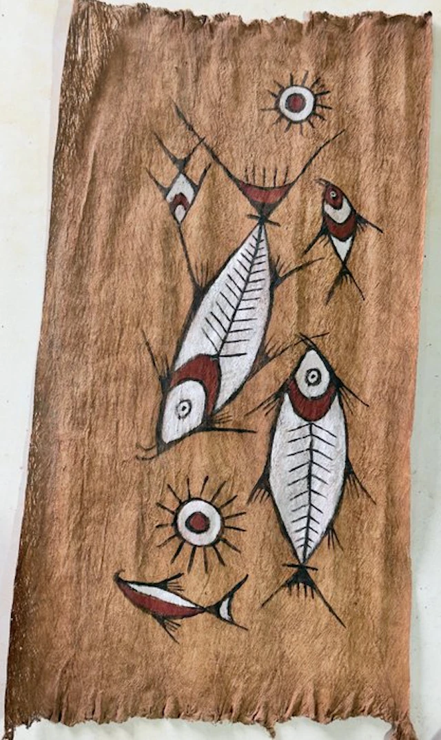 One. Of the best Tapa cloths with magical spirits Sentani...