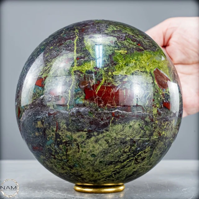 Exclusive dragon's-blood jasper sphere – Symbol of...