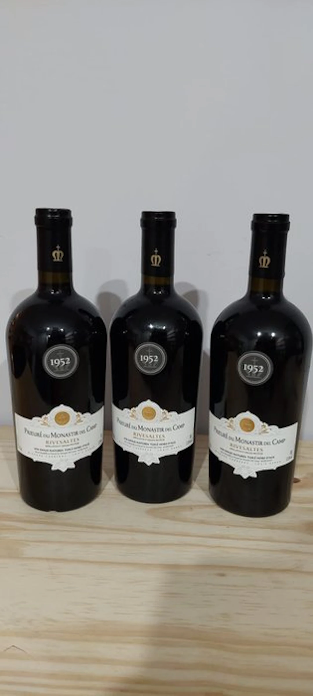 1952 Château Prieuré du Monastir Del Camp - Rivesaltes - 3 Bottles (0.75L)