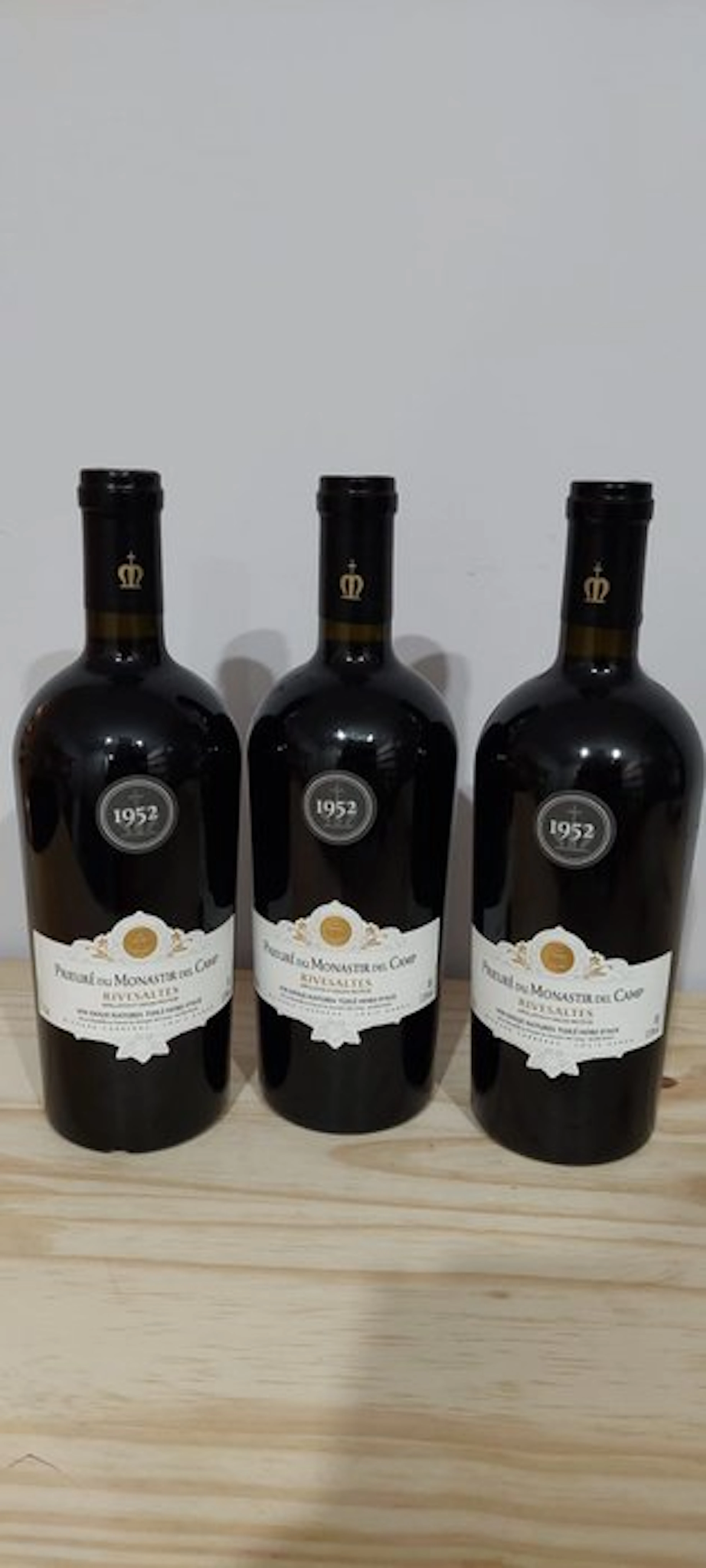 1952 Château Prieuré du Monastir Del Camp - Rivesaltes - 3 Bottles (0.75L)