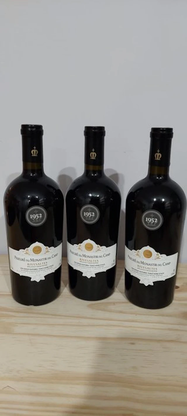1952 Château Prieuré du Monastir Del Camp - Rivesaltes - 3 Bottles (0.75L)