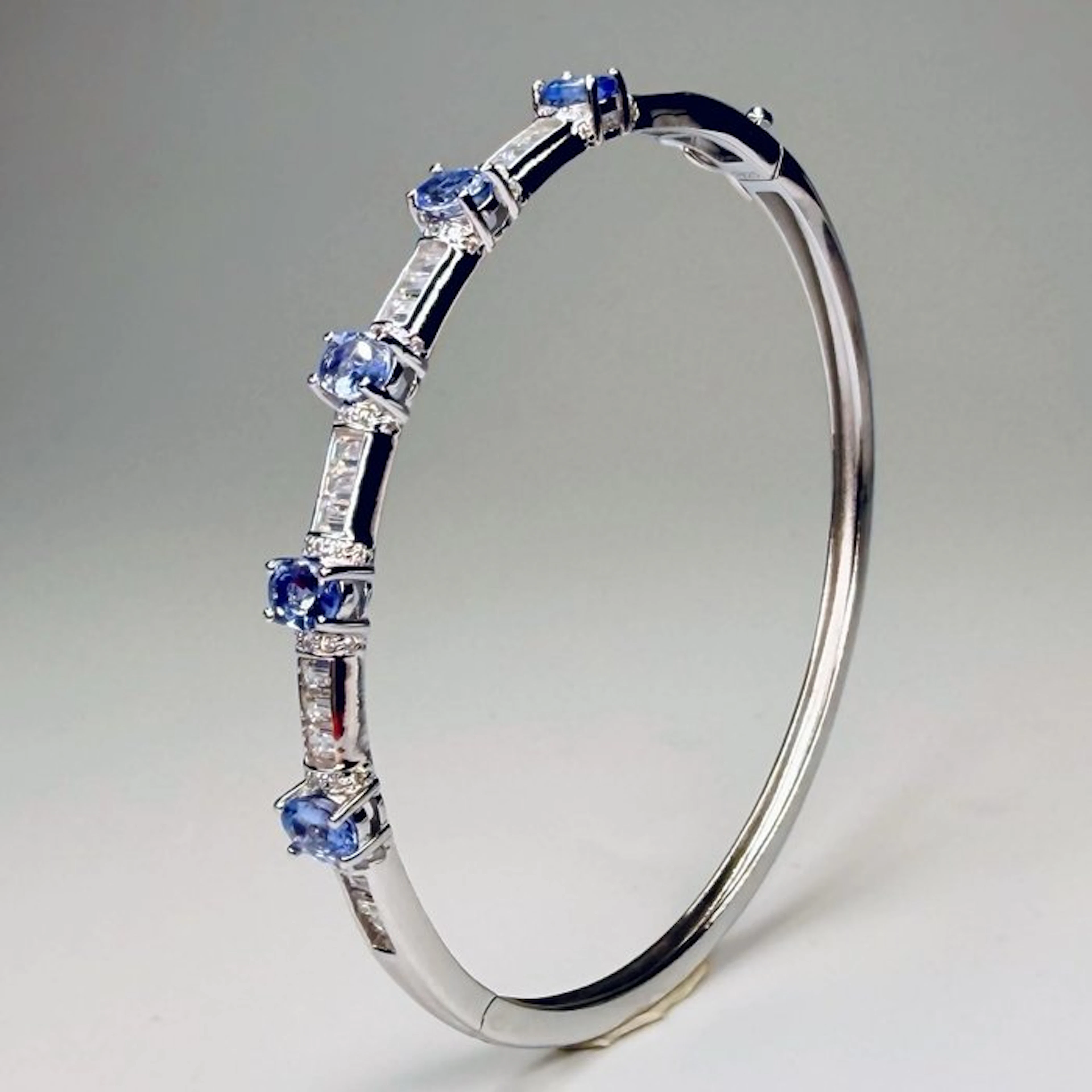 No reserve price - Bracelet 925 Sterling Silver with Genuine Tourmaline