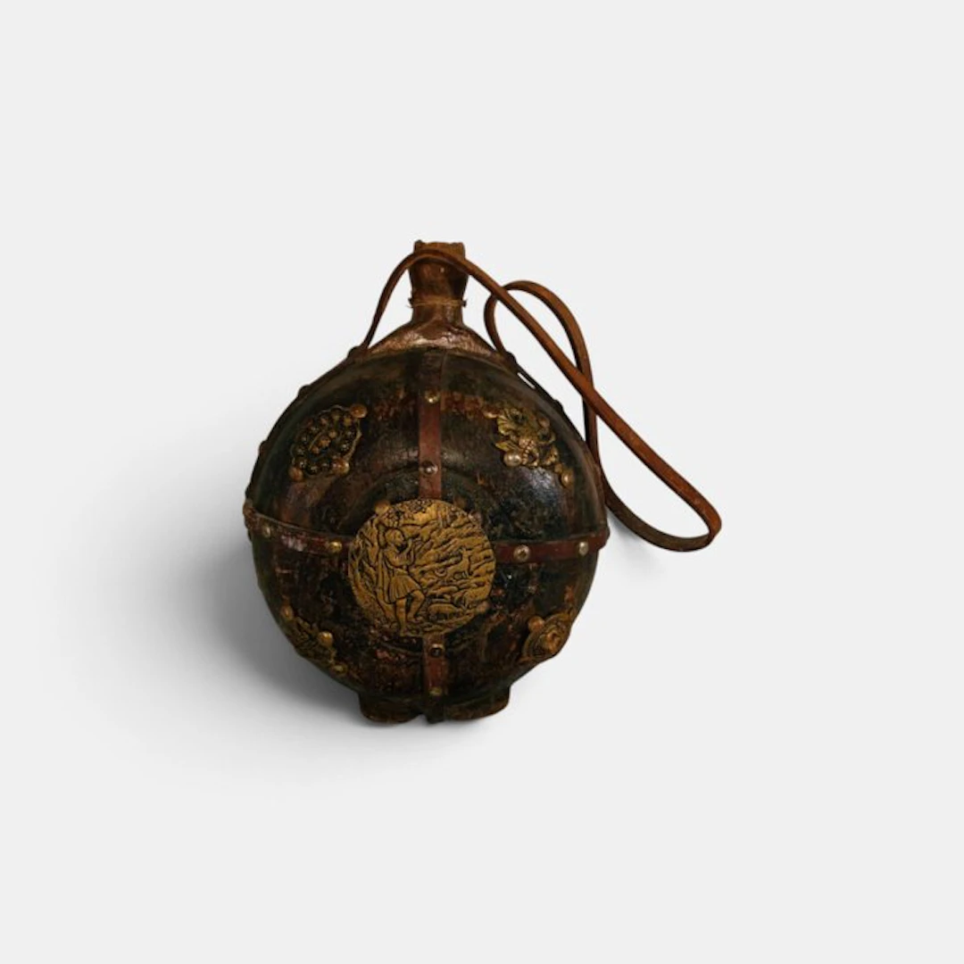 Flask - Wood, Brass