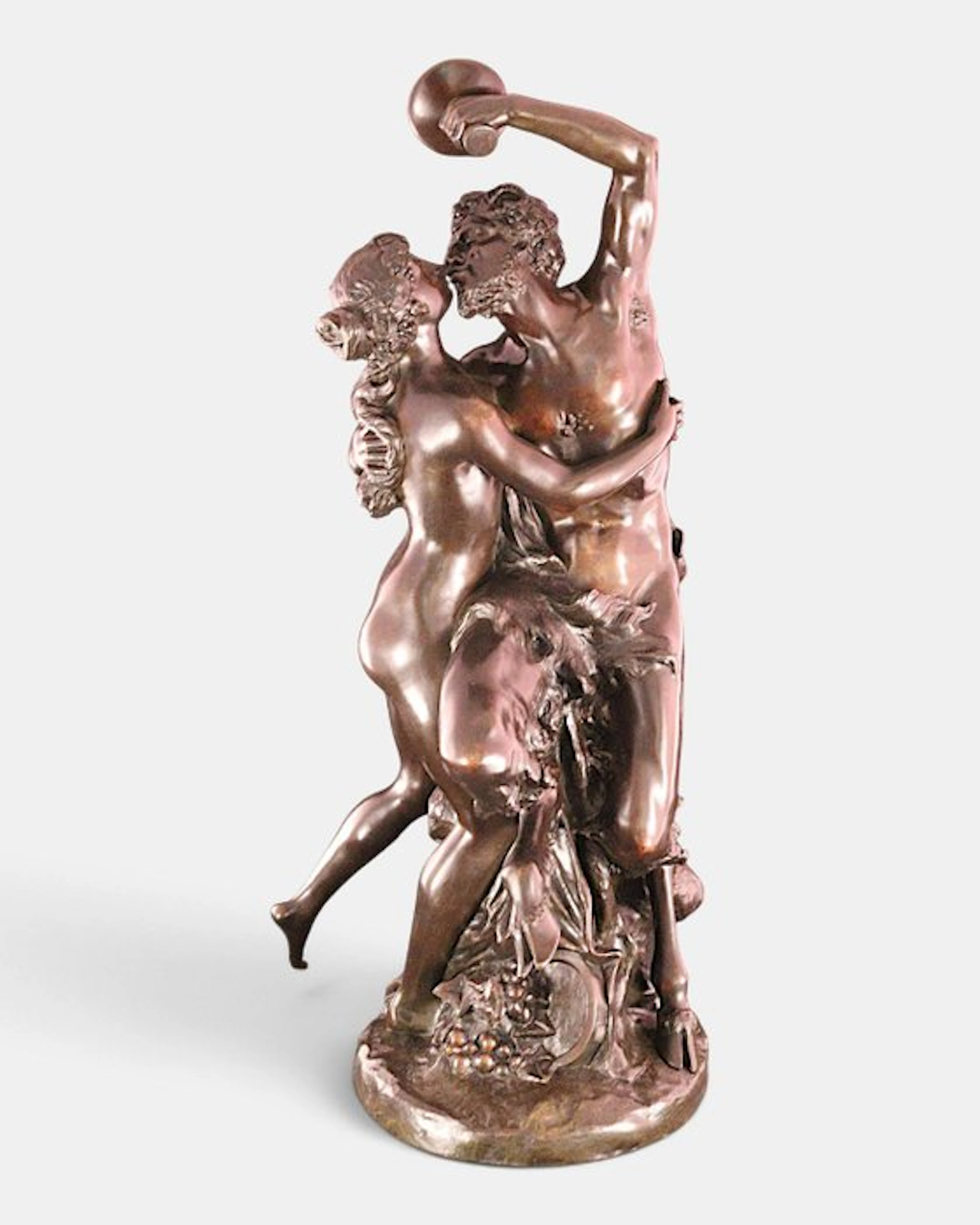 Groot antiek bronzen beeld - naar Claude Michel Clodion (1738–1814) - Sculpture