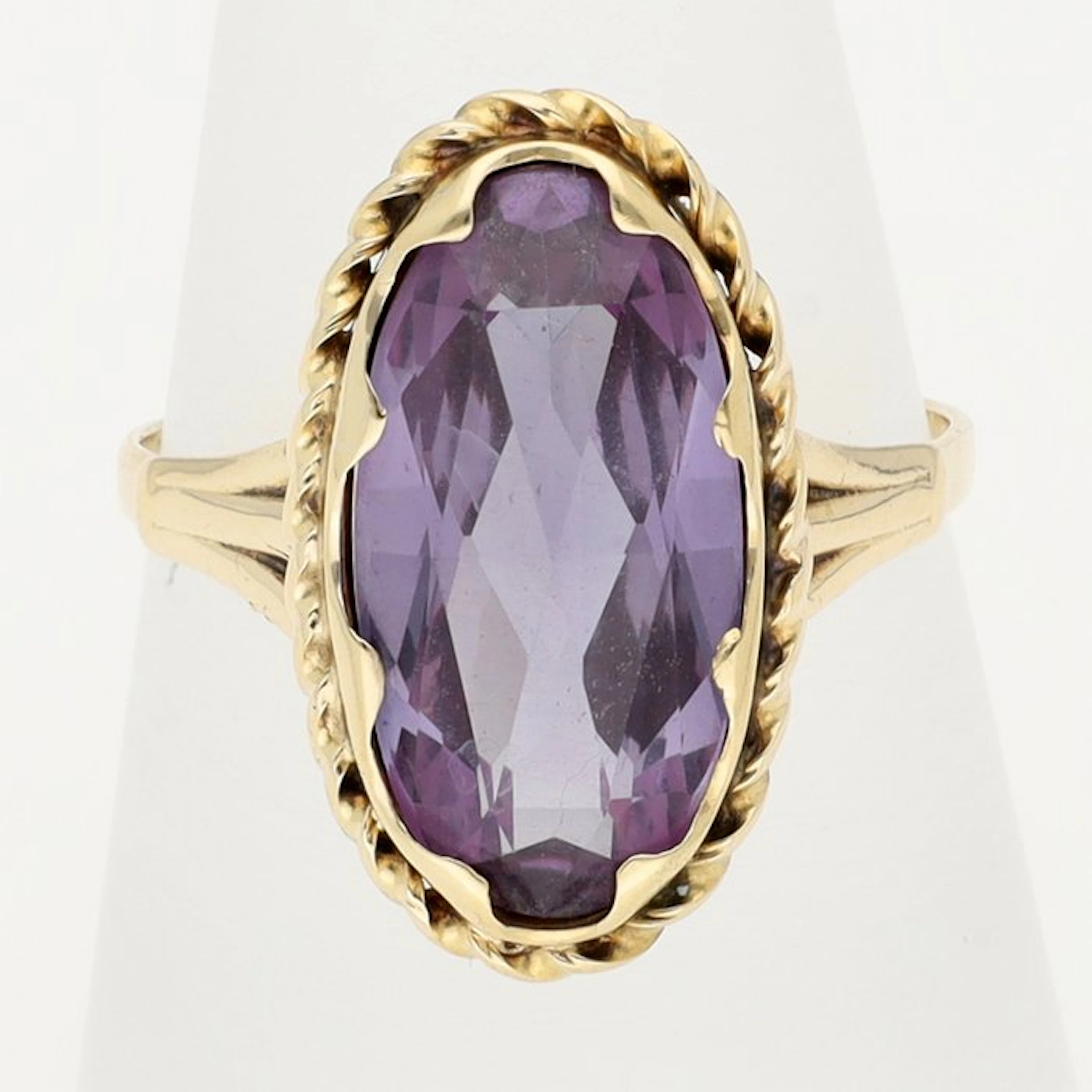Ring - 14 kt. Yellow gold - Sapphire