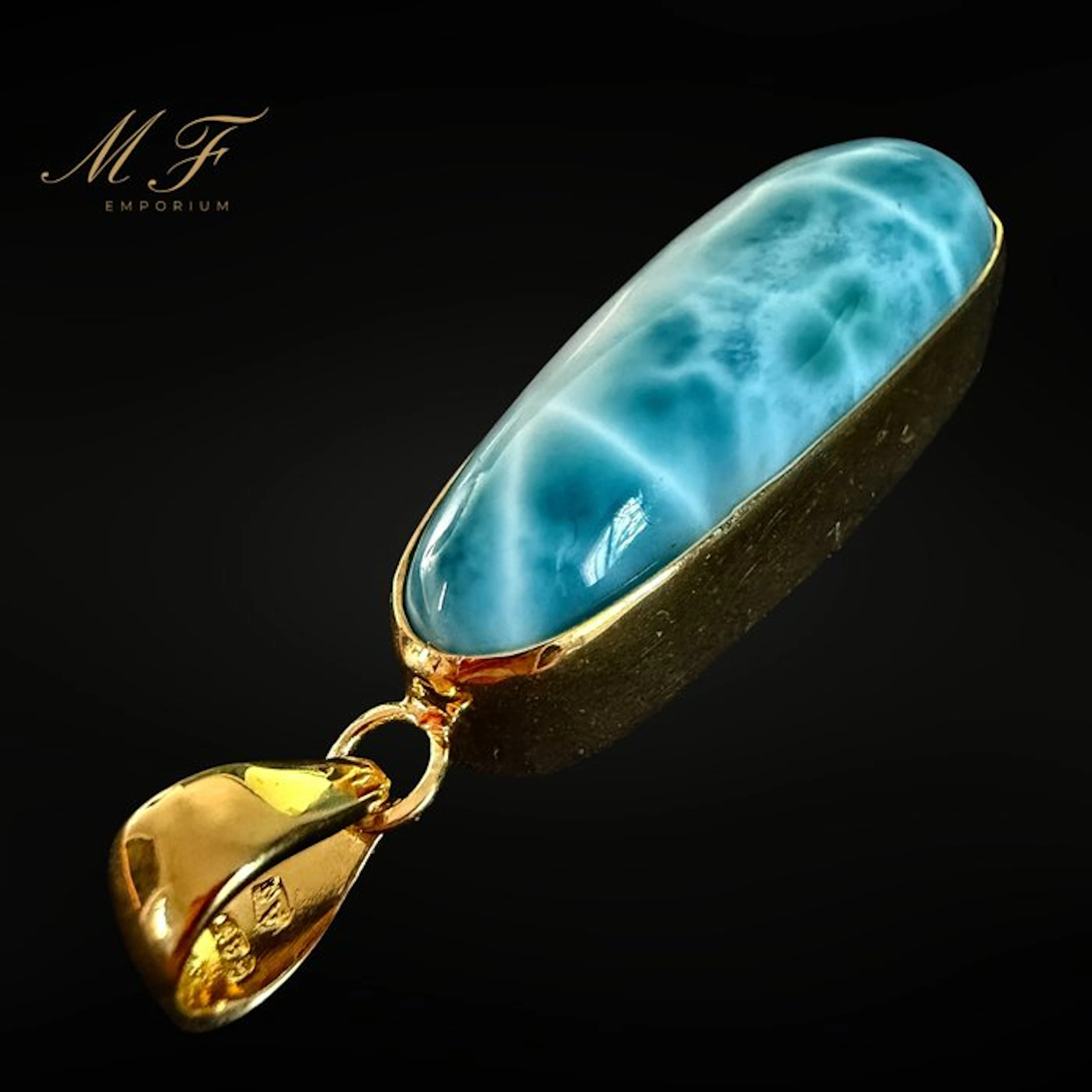 Exceptional pendant - Larimar - Caribbean treasure...
