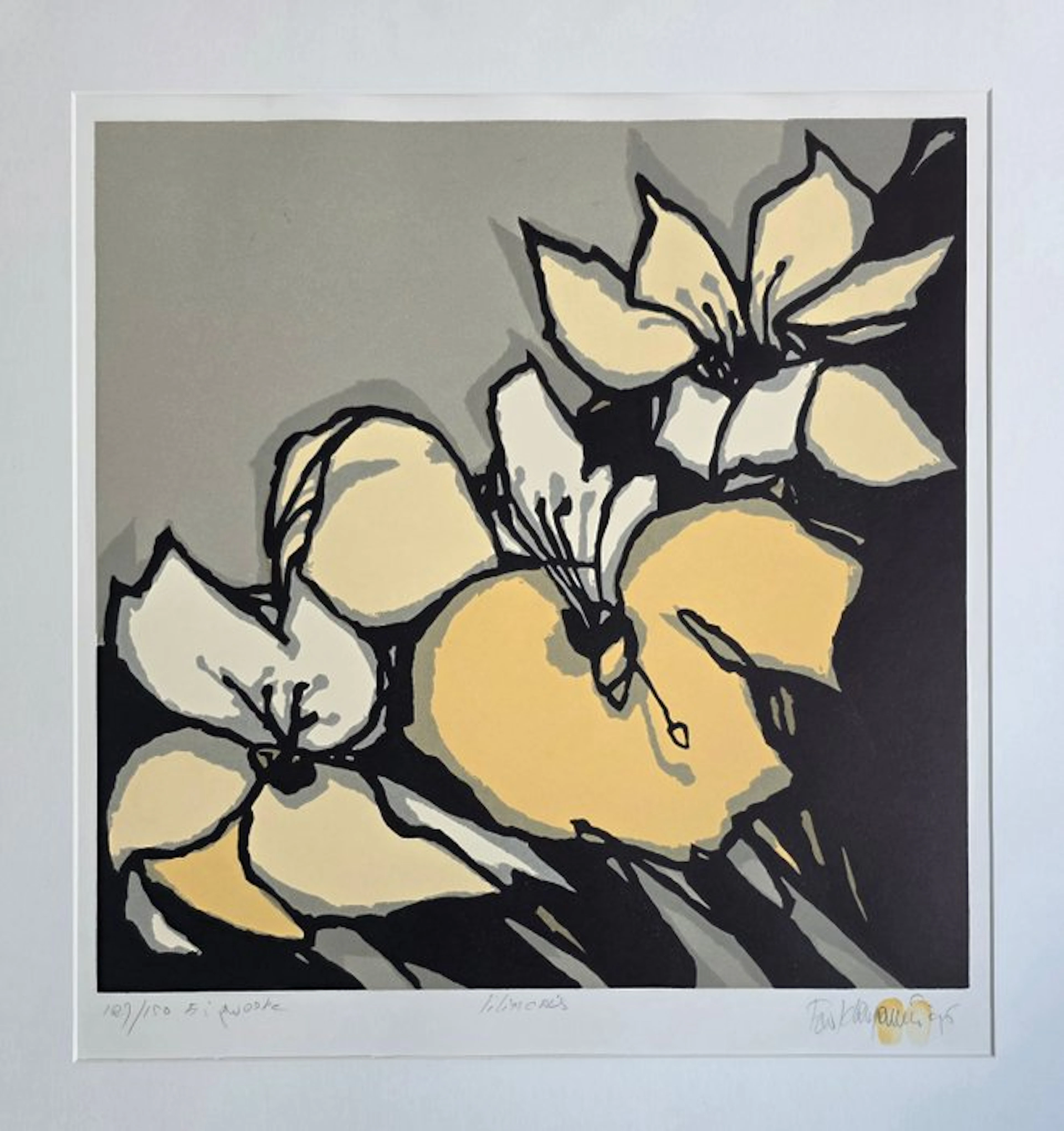 Fon Klement (1930-2000) - Geometrische compositie van bloemen