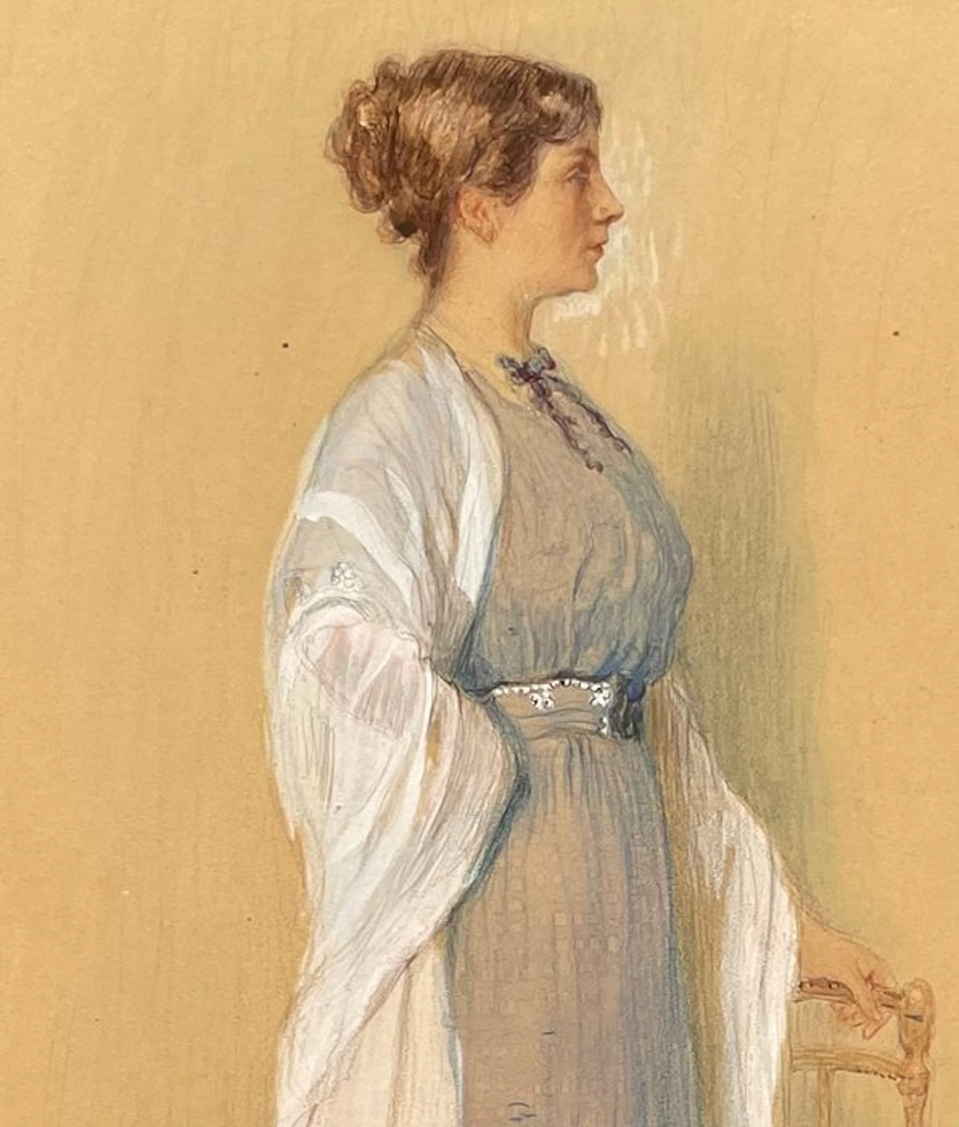 Alexis de Broca (1868-1948) - Portrait de femme de profil...