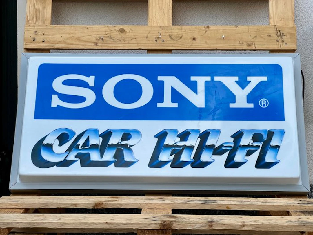 Sony Car Hi-Fi illuminated sign