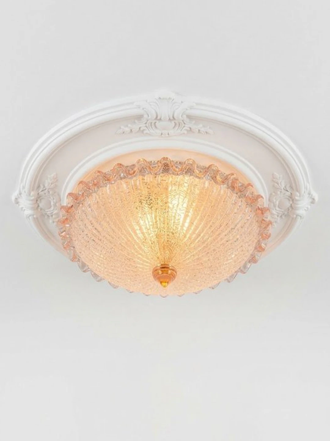 Ceiling lamp - Murano glass - Pink Murano glass