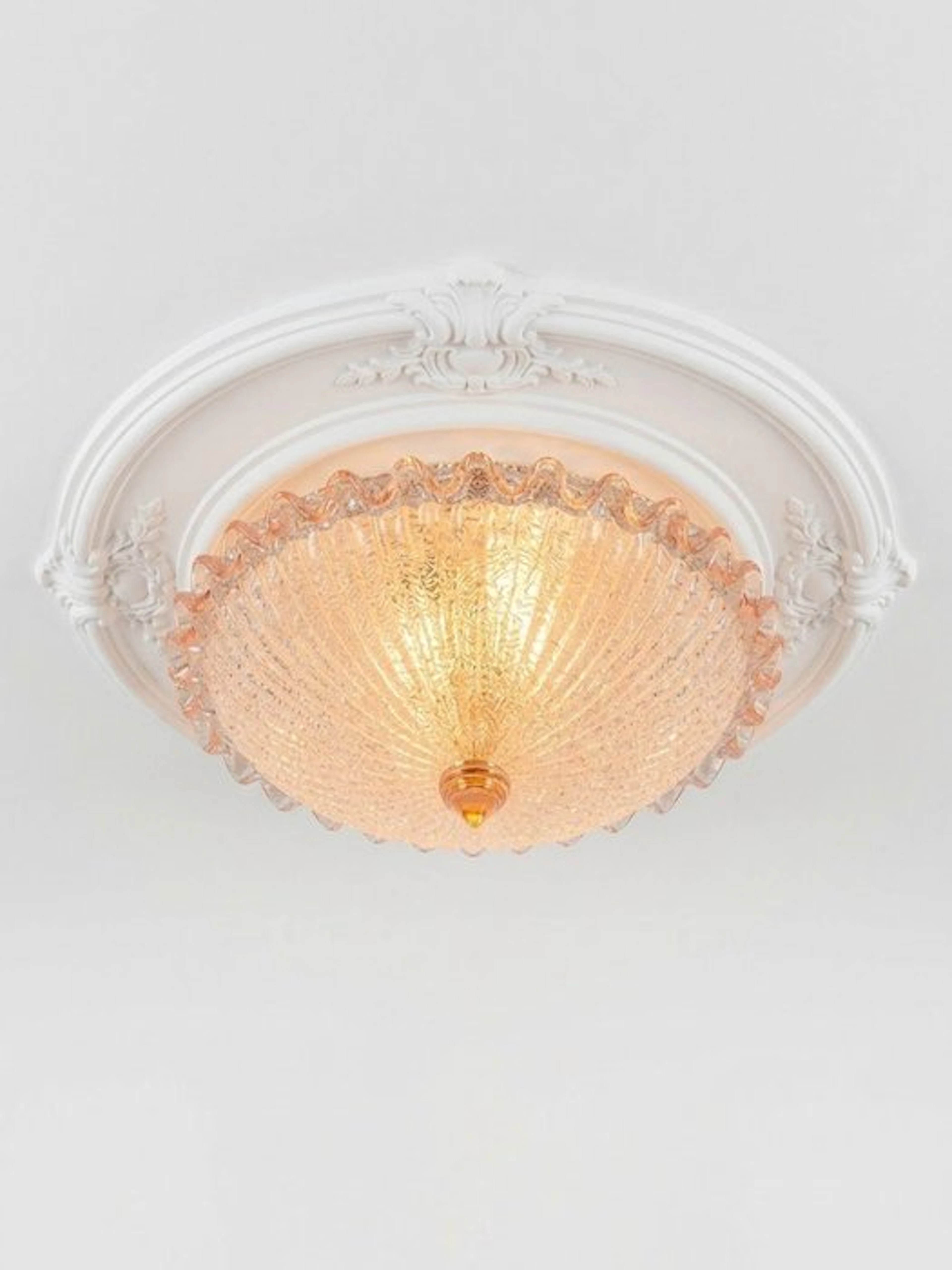 Ceiling lamp - Murano glass - Pink Murano glass