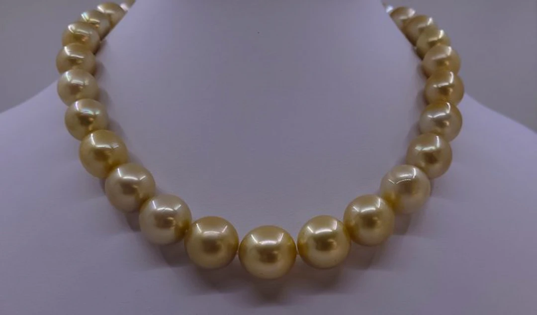 No reserve price - Necklace PSL Certified 12.0x15.0mm...