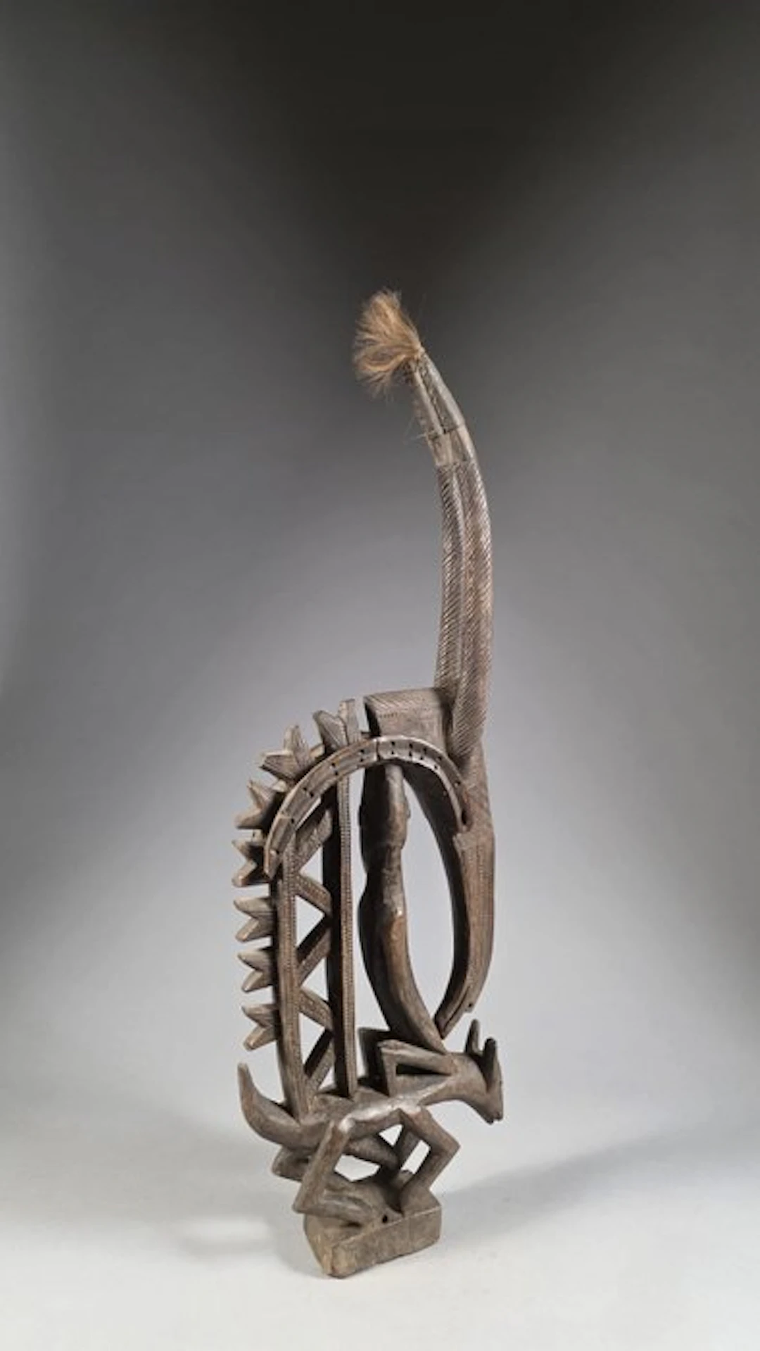 Wooden mask with crest - Tiwara - Mali (No reserve price)