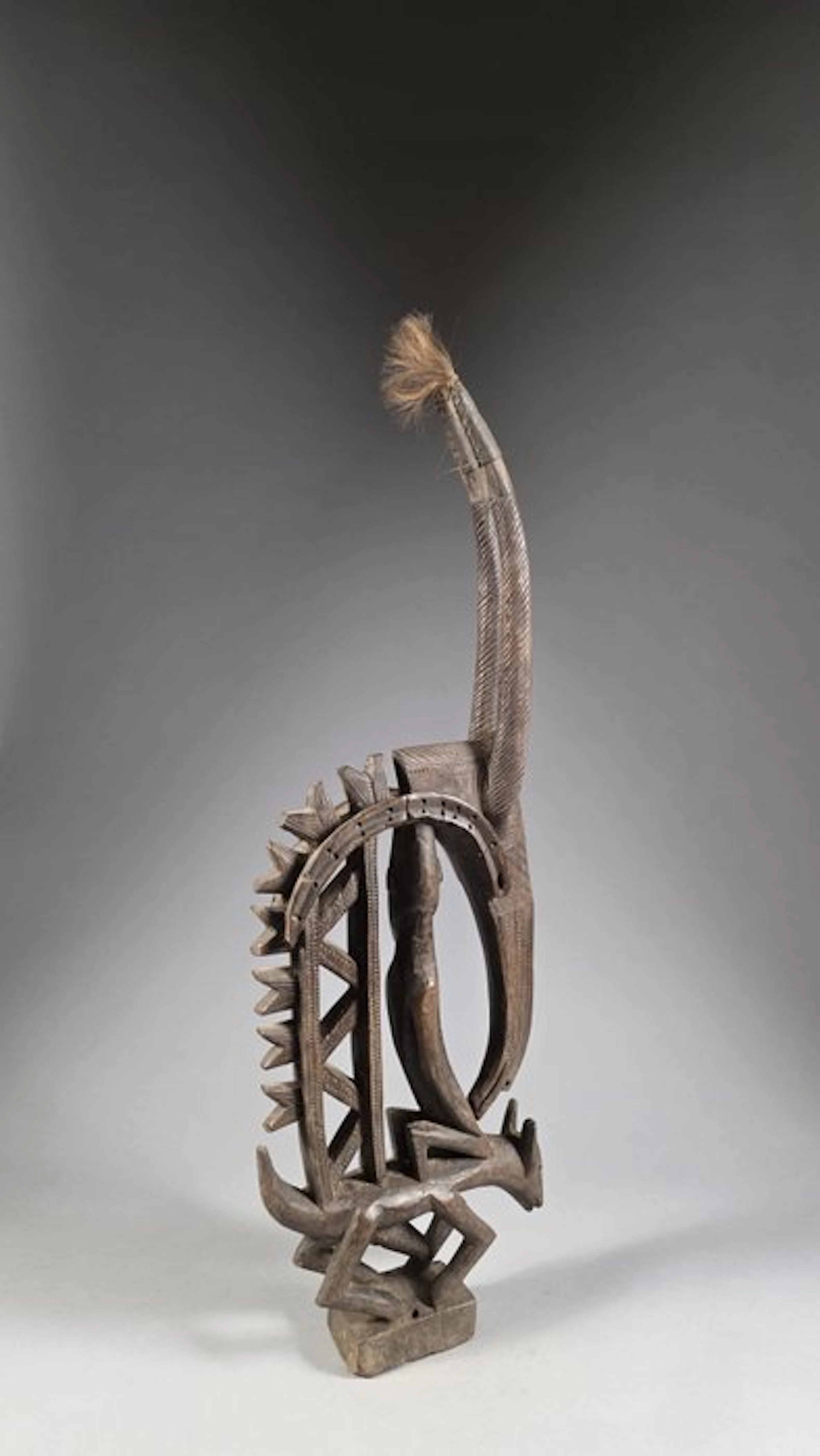 Wooden mask with crest - Tiwara - Mali (No reserve price)