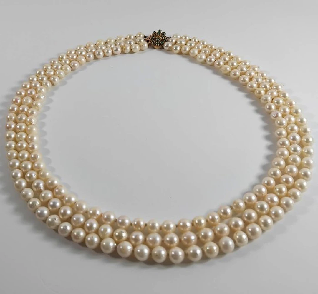 Necklace - 18 kt. Yellow gold Pearl - Turquoise