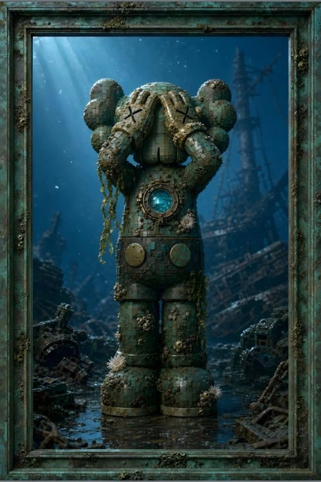 daveY - KAWS LEGO – "Sunken Relic (Abyssal Patina)"