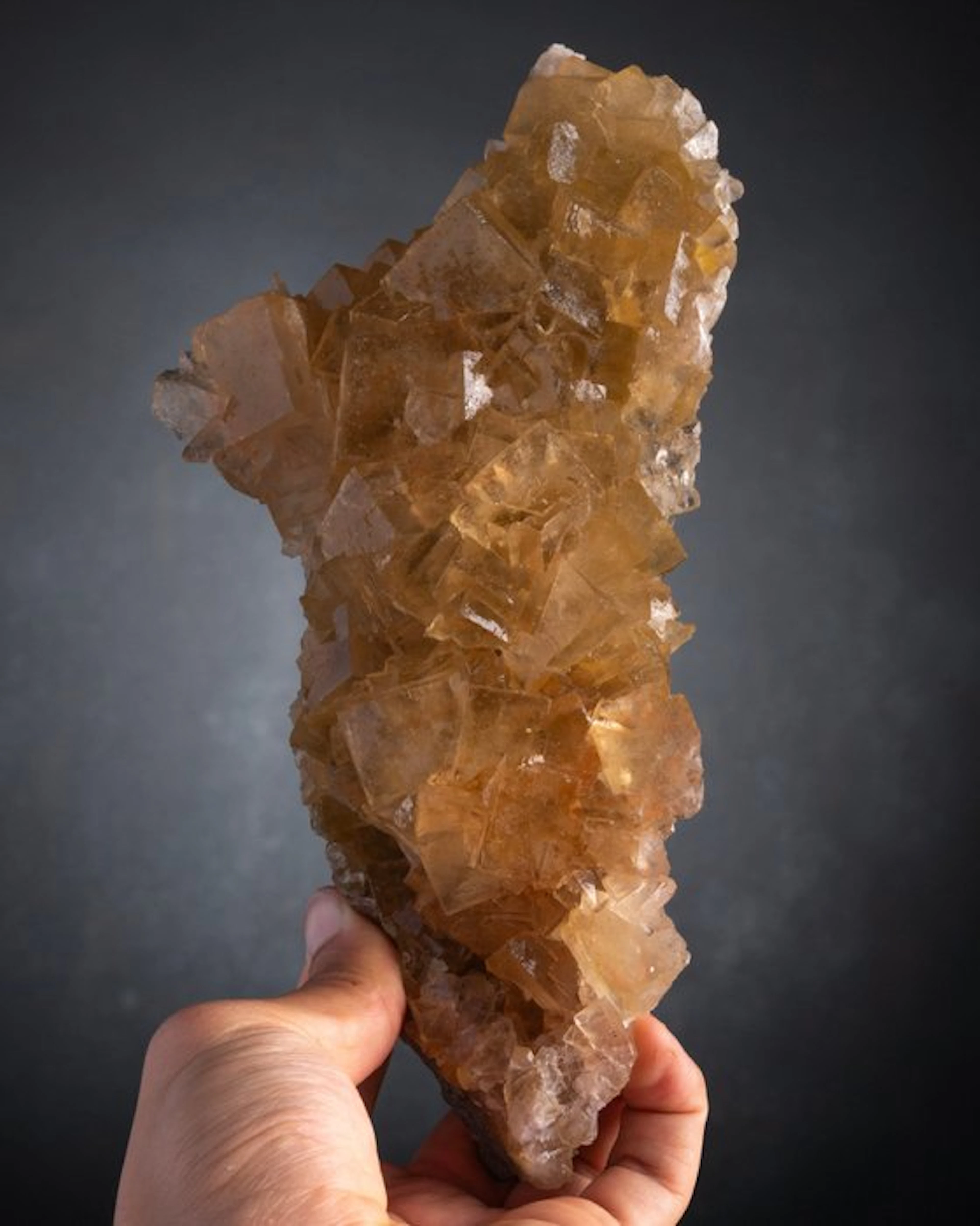 SPANISH yellow fluorite floater - Height: 22.5 cm - Width: 11.4 cm- 886 g - (1)