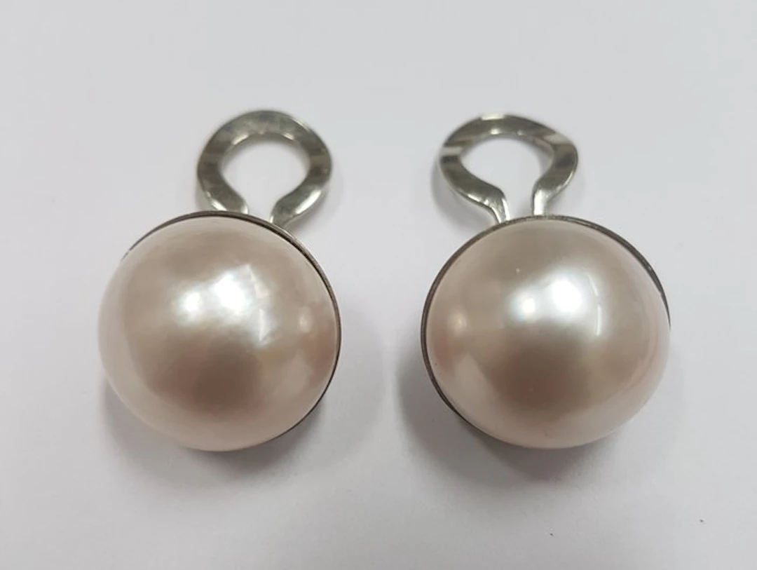 Earrings - 18 kt. White gold Pearl - Vintage, Classic Earrings
