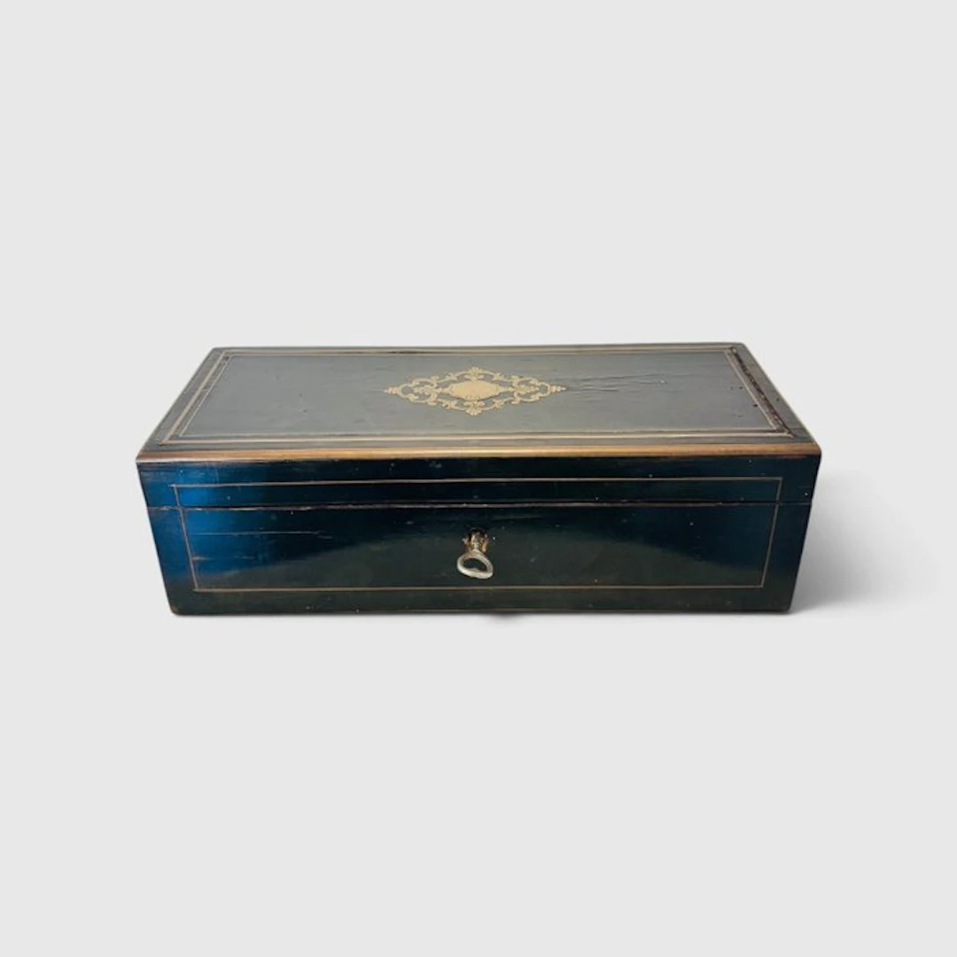 Box - Wood, Brass - glove box