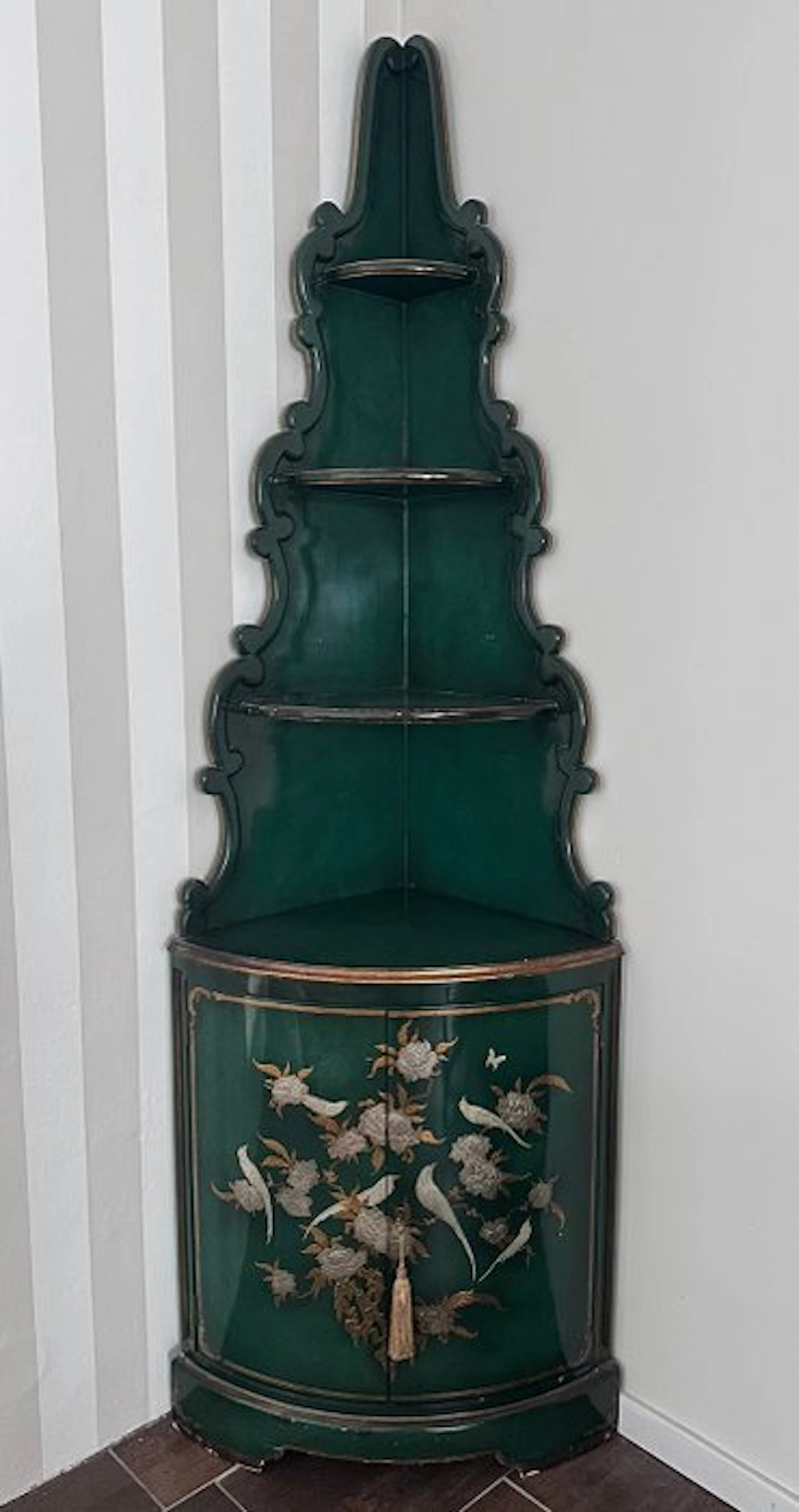 Corner cabinet - Wood - Corner cabinet - Chinoiserie of...