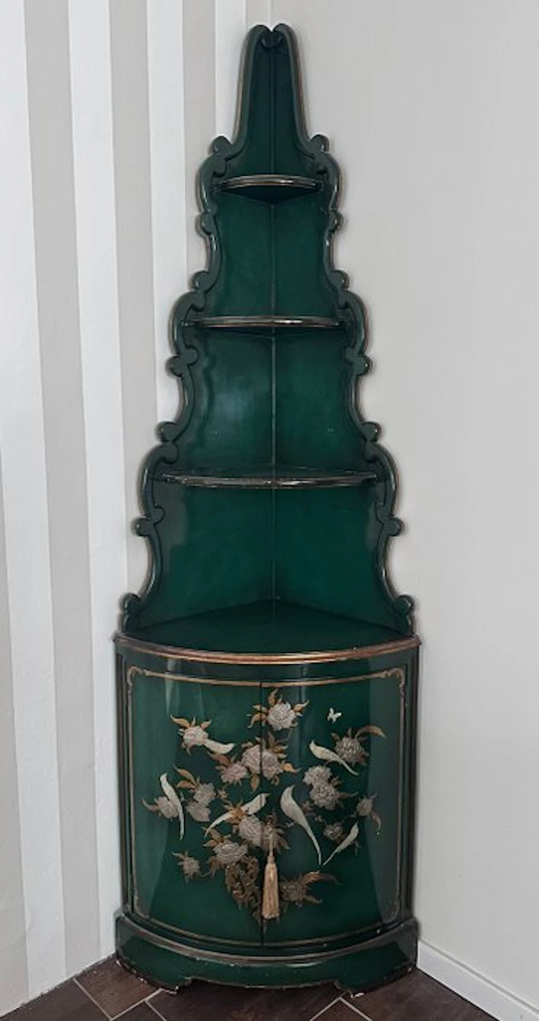 Corner cabinet - Wood - Corner cabinet - Chinoiserie of...