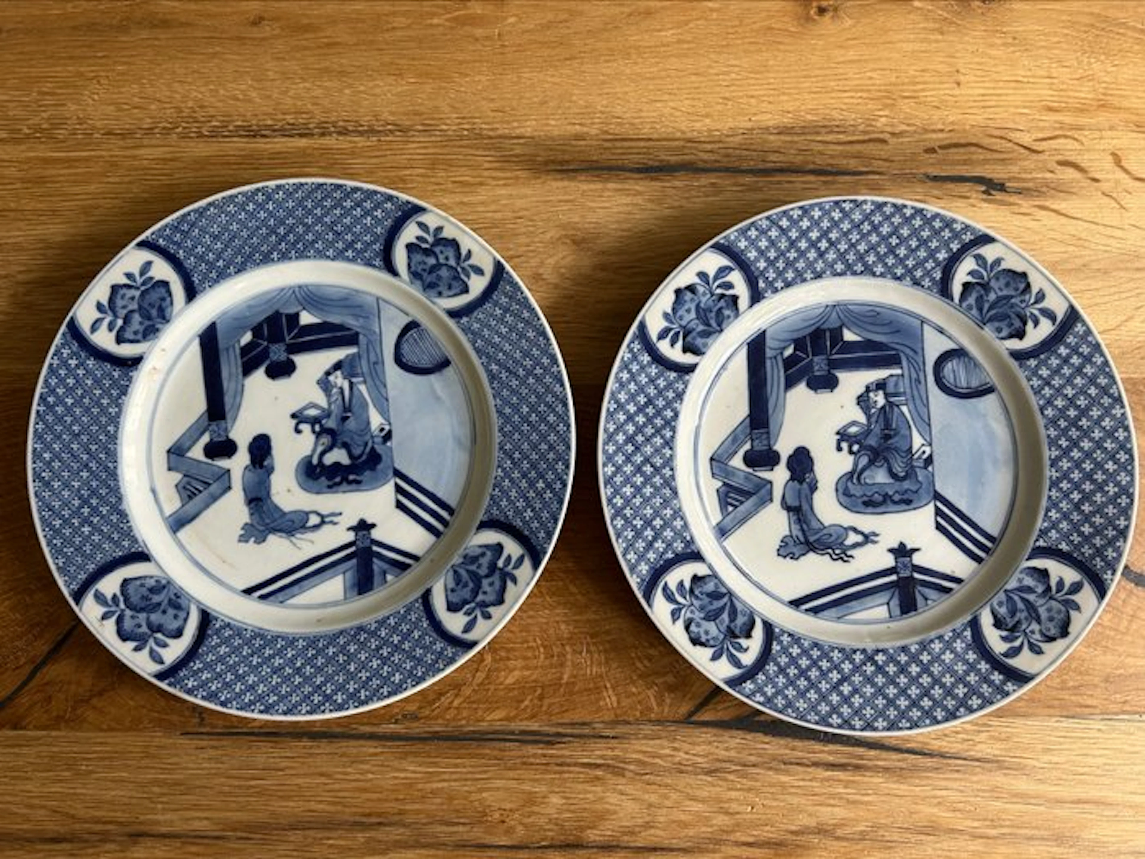 'Listening to the Qin' - Porcelain - China - Qing Dynasty (1644-1911)