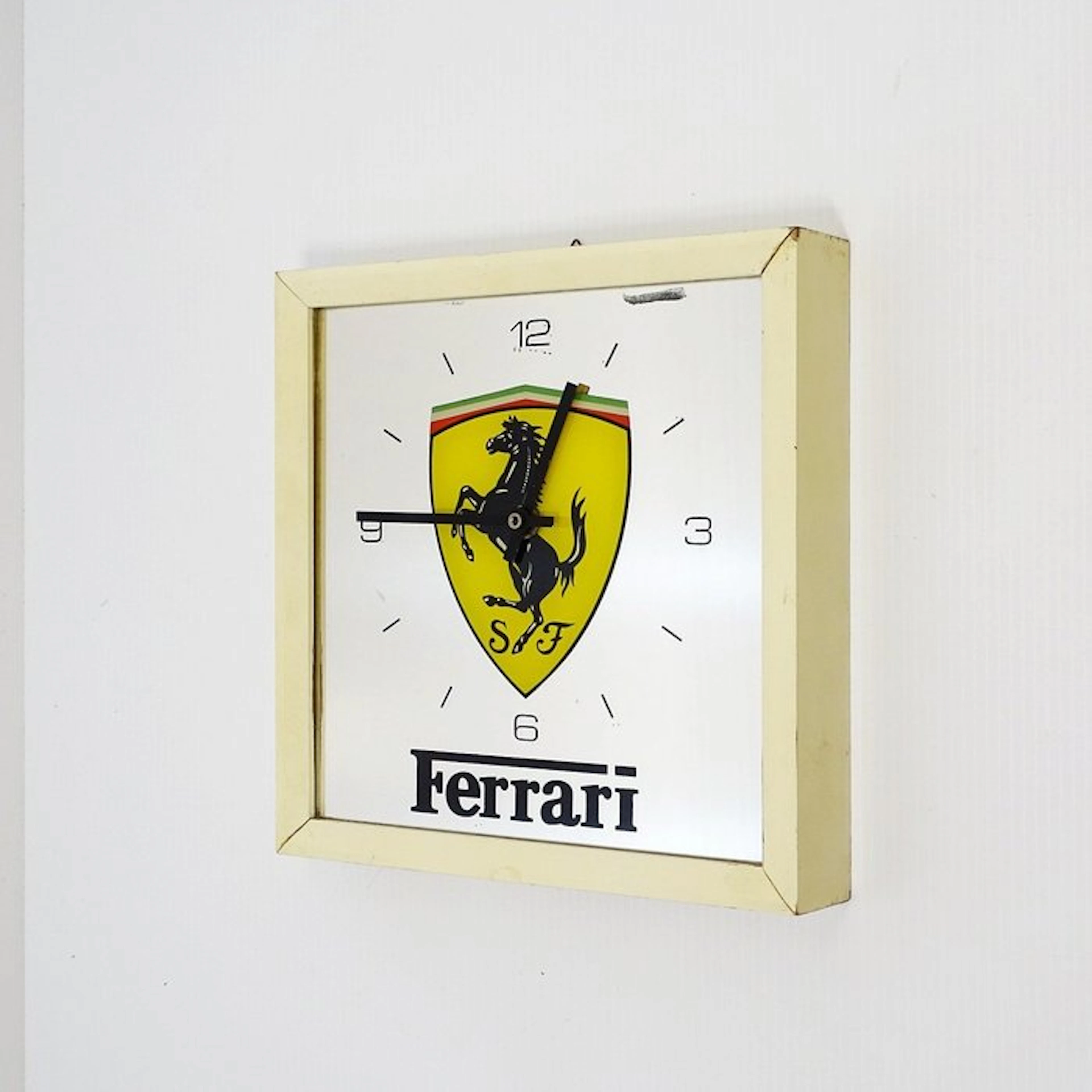 Wall clock - Ferrari Space Age Wood, Glass - 1960-1970