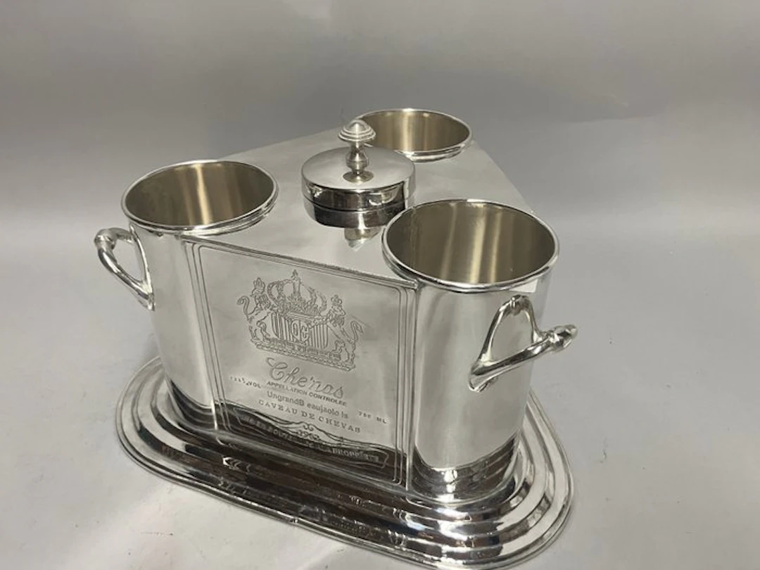 Wine cooler - for 3 bottles with compartment for...
