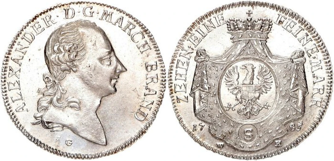 Deutschland Brandenburg-Ansbach. Alexander. Konventionstaler 1785