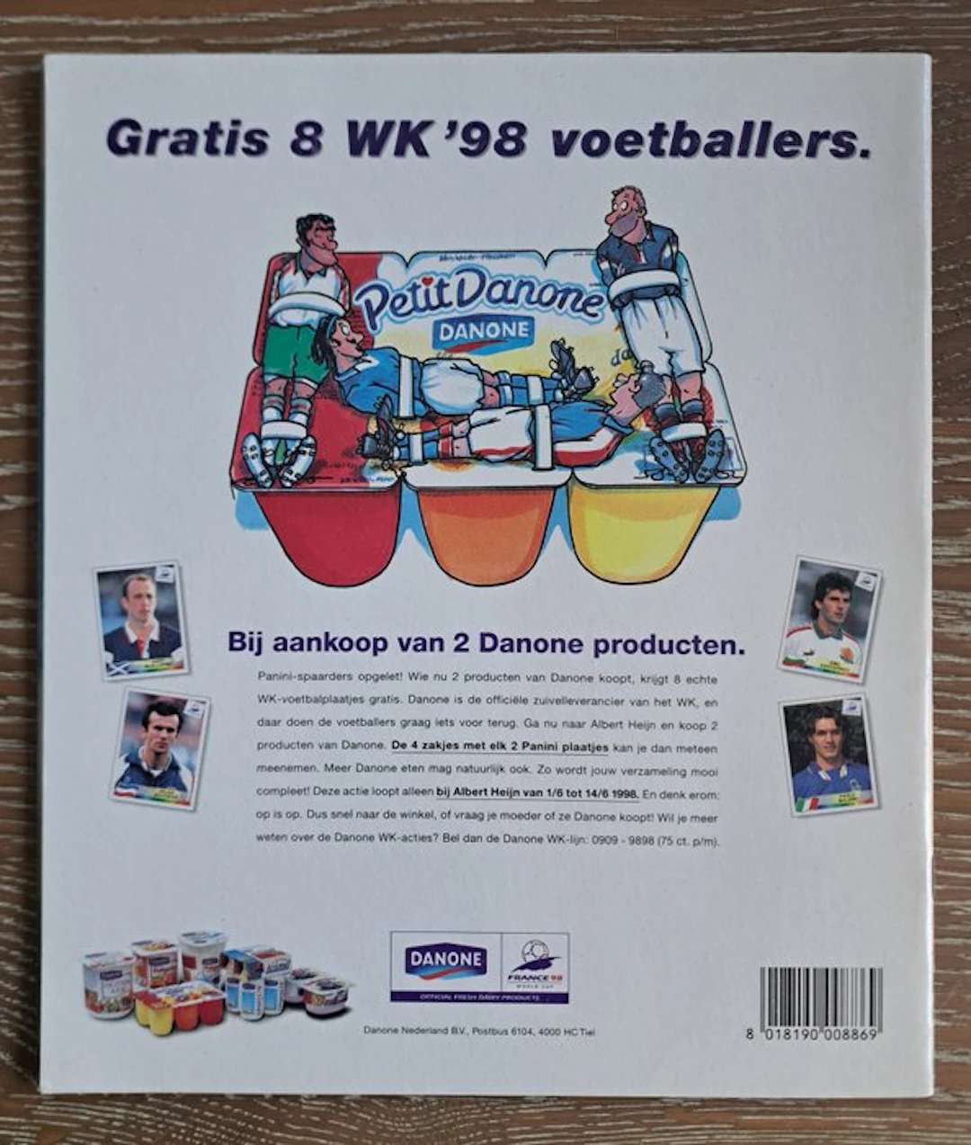 Panini World Cup France 98 - Dutch Danone-Edition...