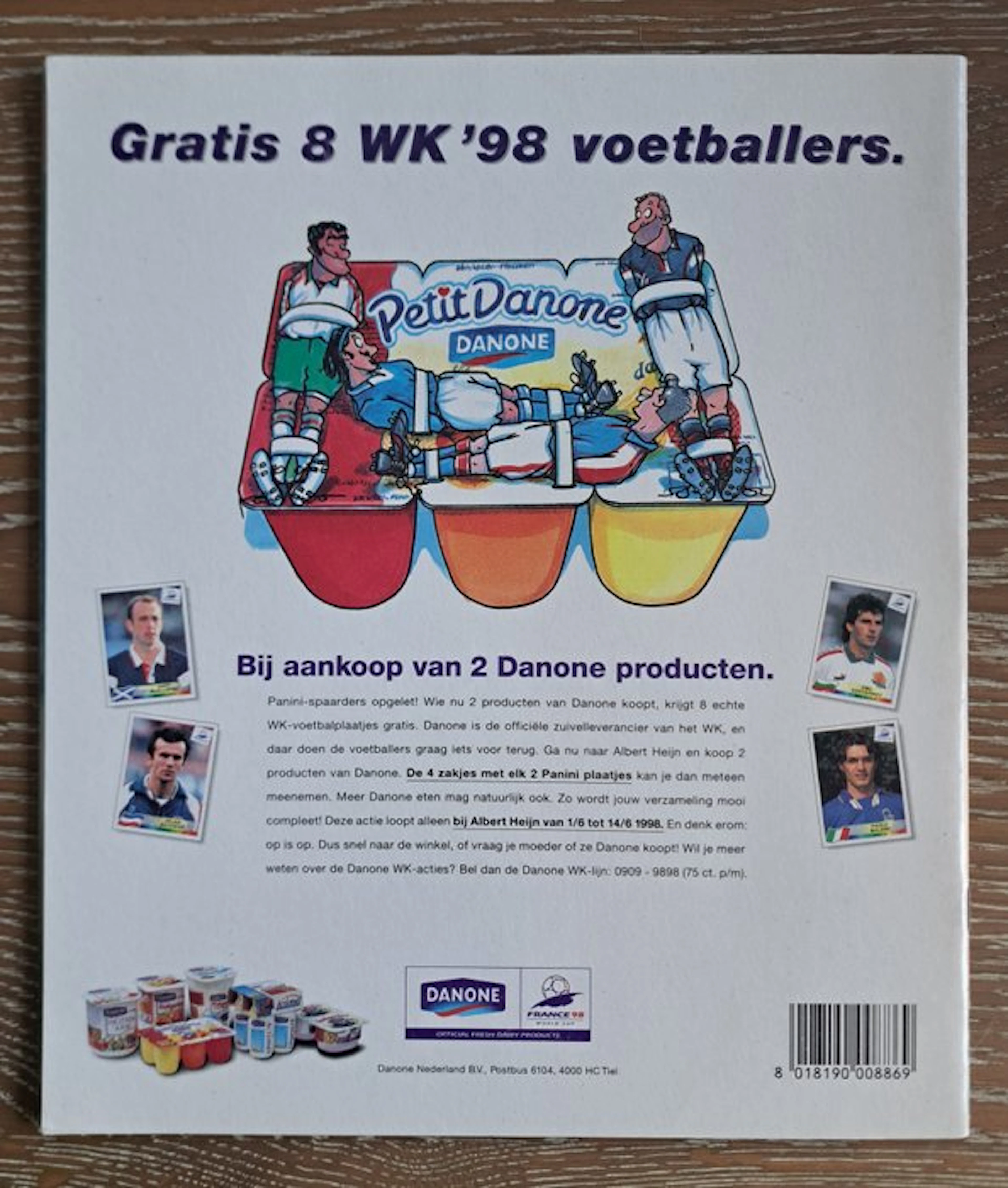 Panini World Cup France 98 - Dutch Danone-Edition...